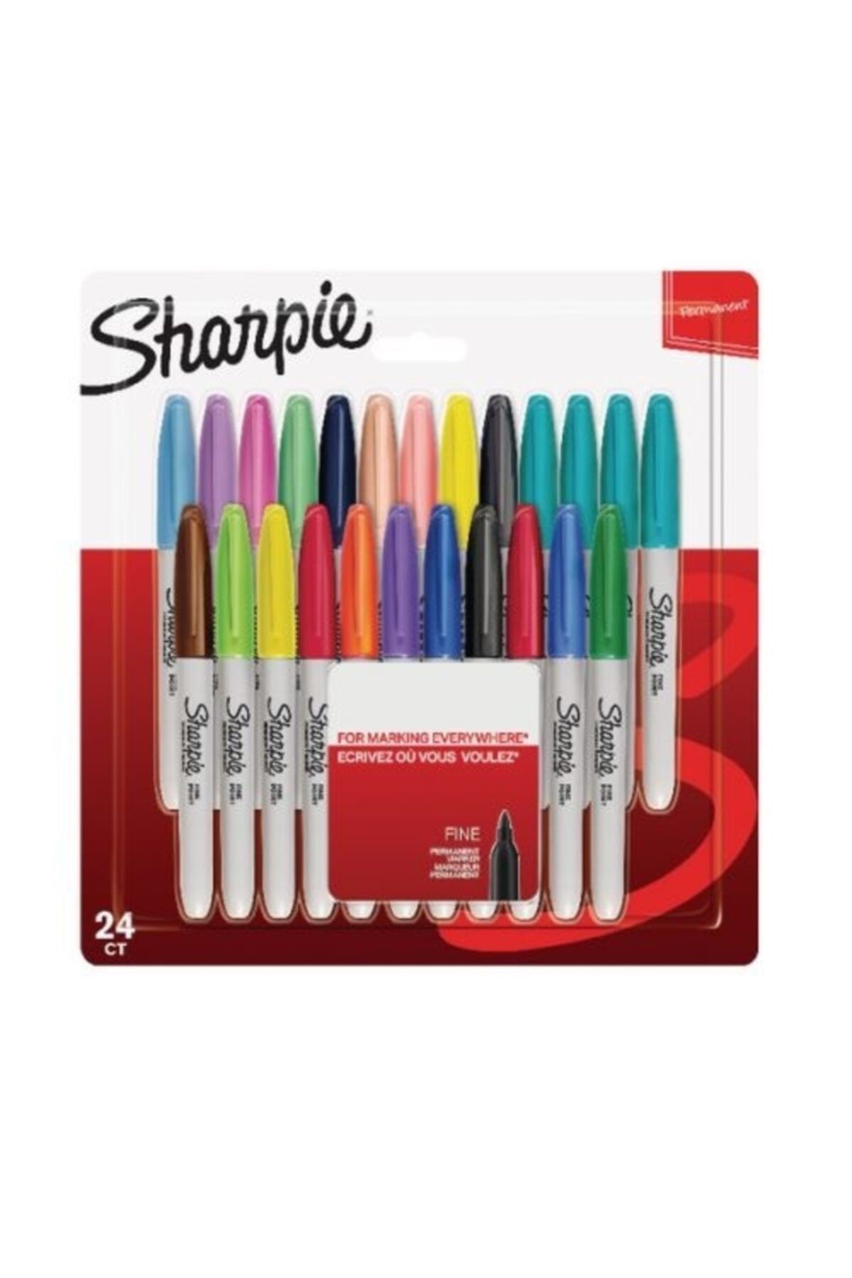 Sharpie 24 Lü Karışık Renk Permanent Markör Fıne - Keçeli Kalem