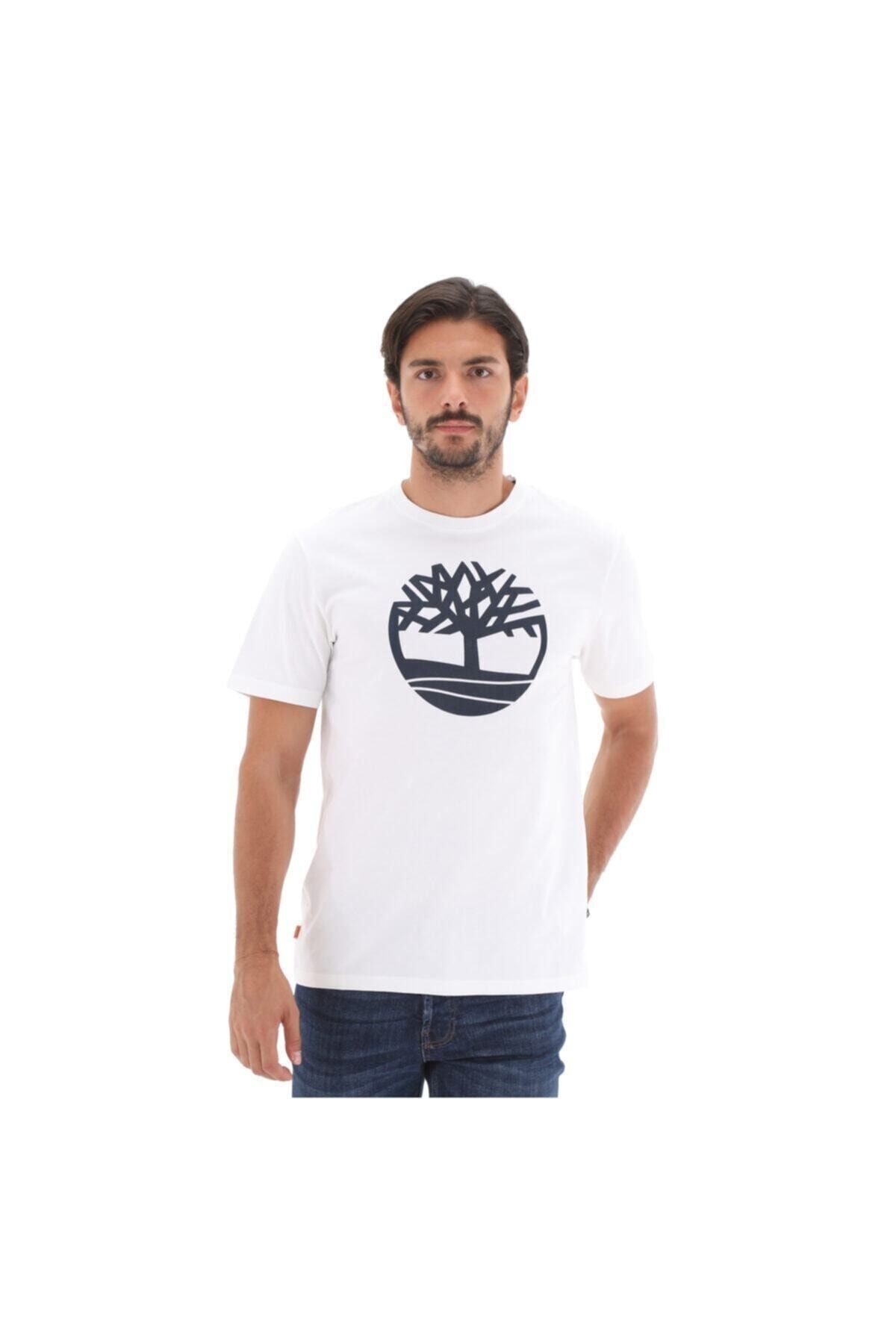 Timberland SS KENNEBEC RIVER TREE LO Beyaz Erkek T-Shirt 101096729