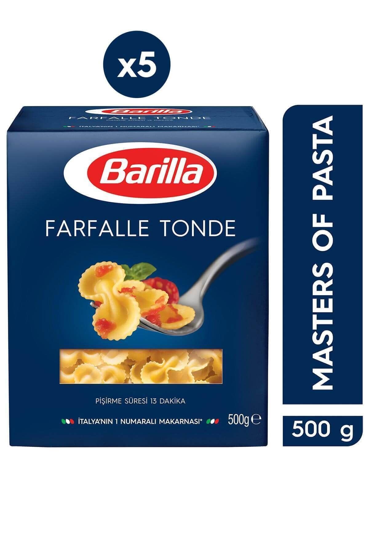 Barilla Fiyonk / Farfalle Tonde Makarna 500 gr 5'li