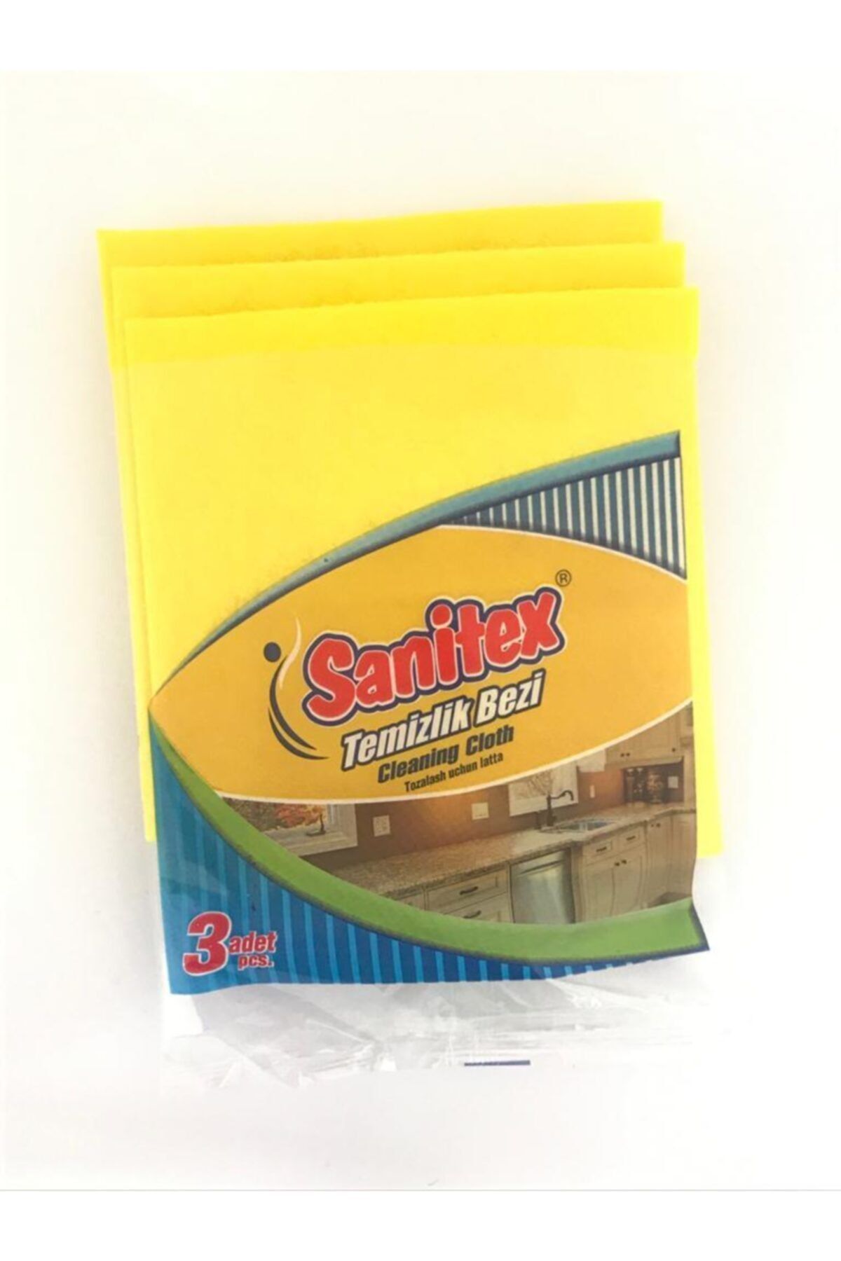 Sanitex 3lü Sarı Temizlik Bezi