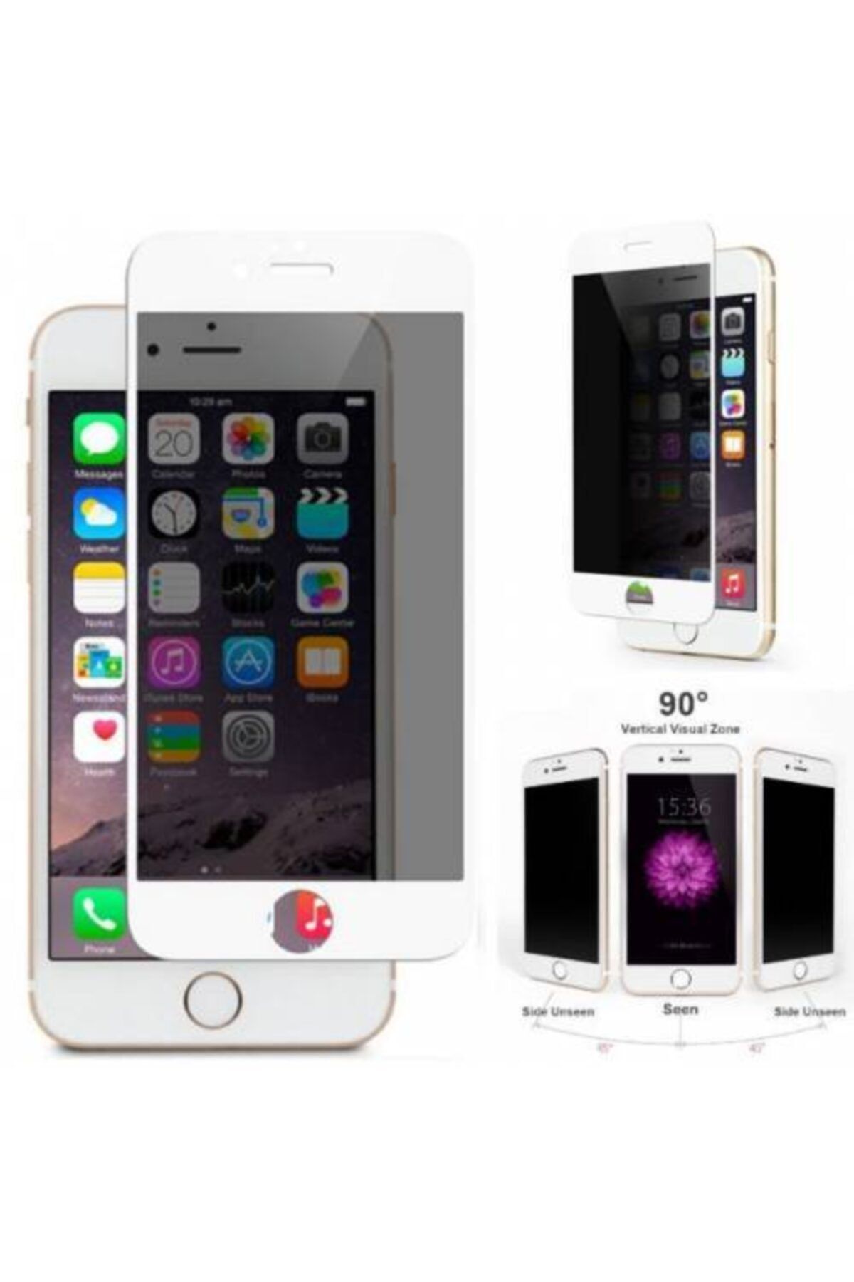 Mopal Iphone 6,6s Hayalet Tam Kaplayan Cam Ekran Koruyucu(beyaz)