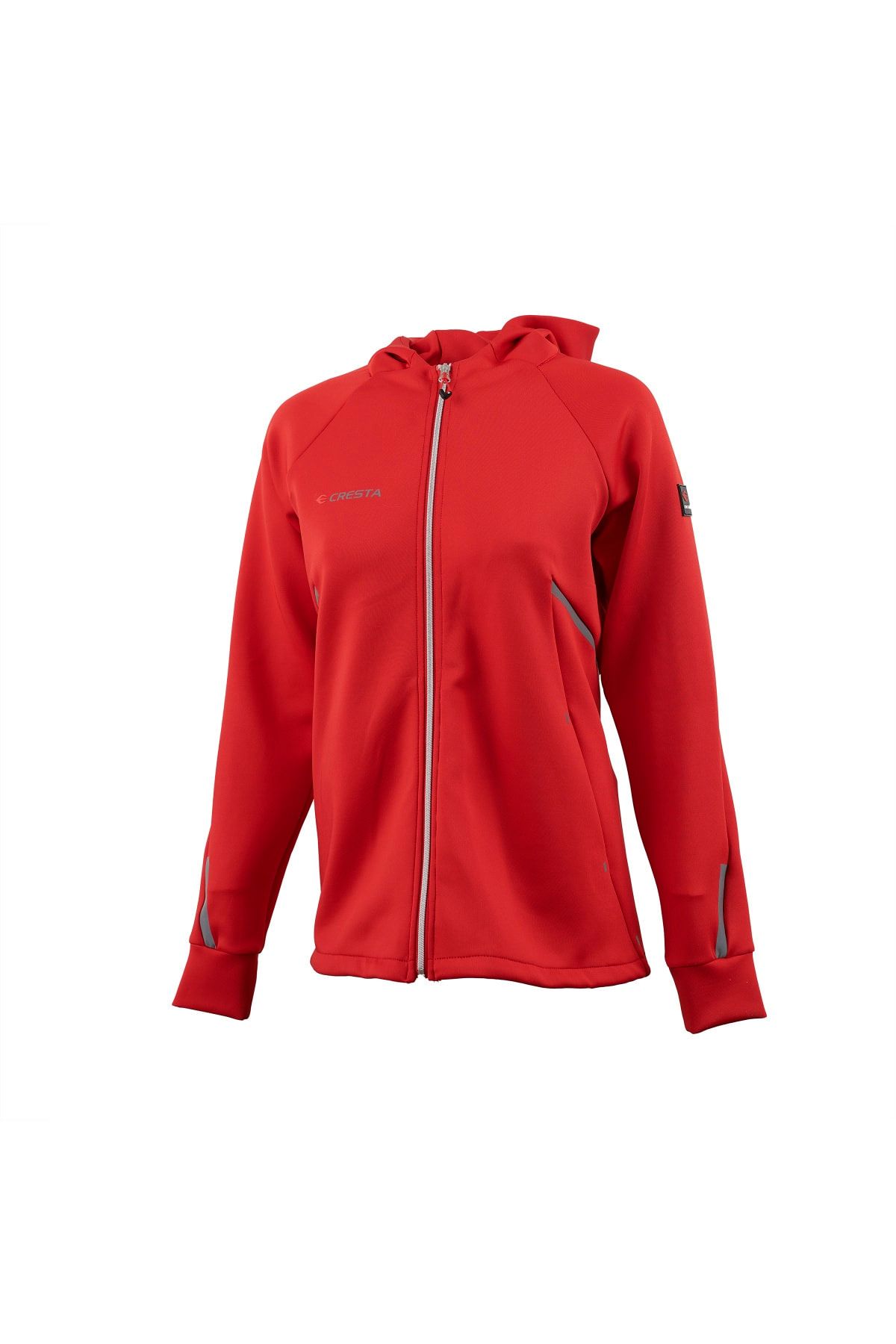 Cresta Kadın Kırmızı Outdoor Reflektör Baskılı Kapüşonlu Hafif Ceket