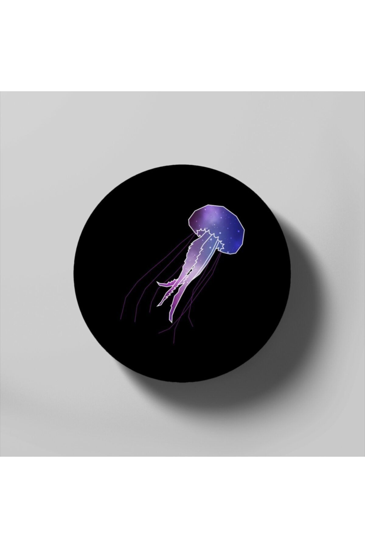 Fizello Geometric Jellyfish | Low Poly Galaxy Sea Medusa Bardak Altlığı