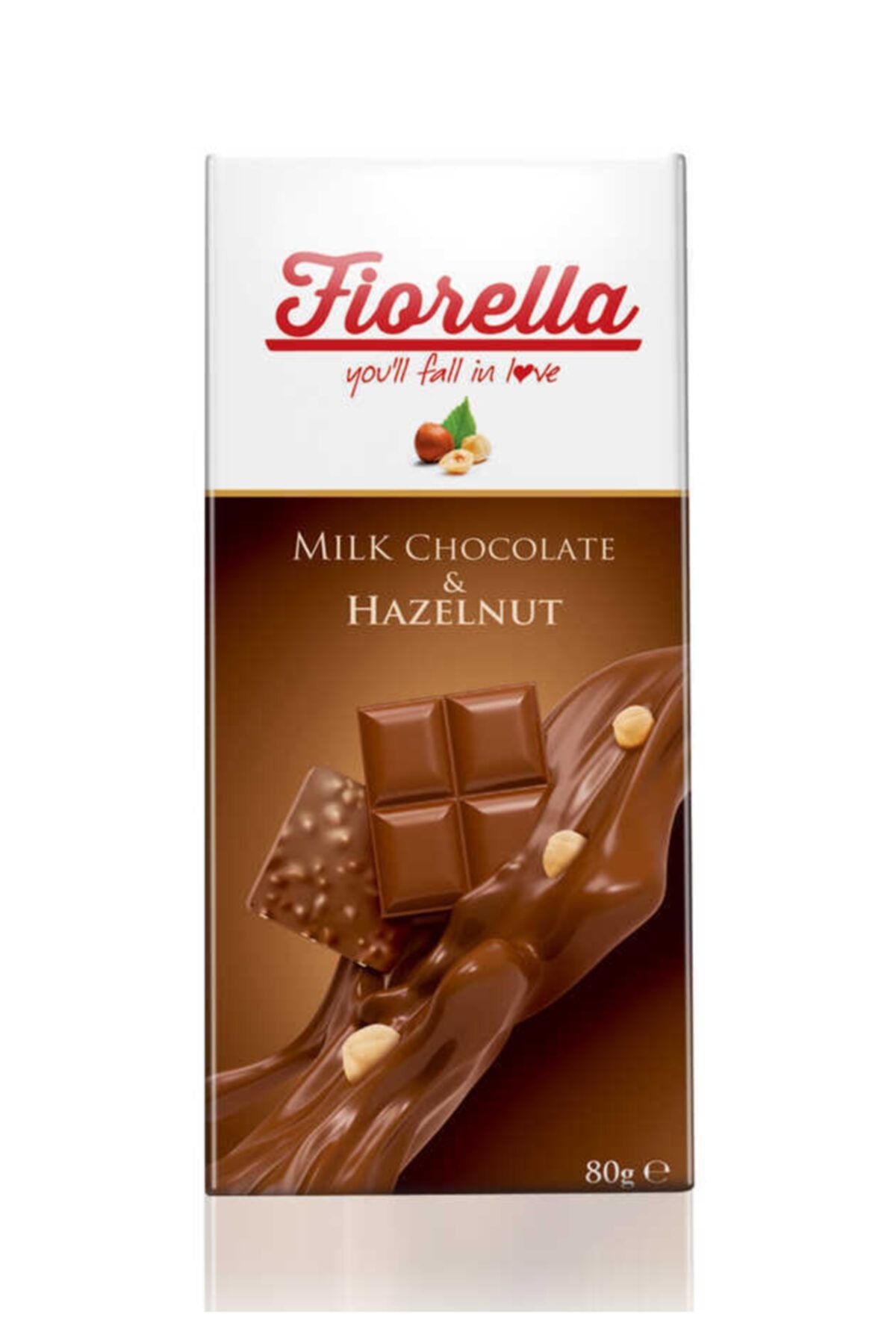 FIORELLA Fındıklı 80 gr 10 lu  1 Kutu Fiorella Fiorella Sütlü Çikolata Tablet