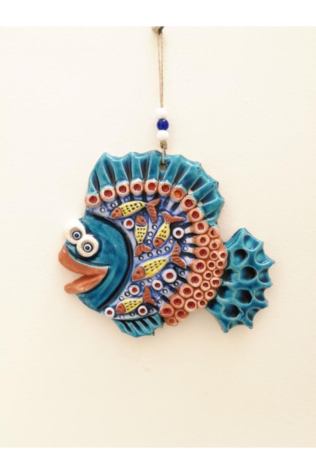 SUME Seramik Balık Dekoratif El Işi Duvar Süsü Nazarlık
