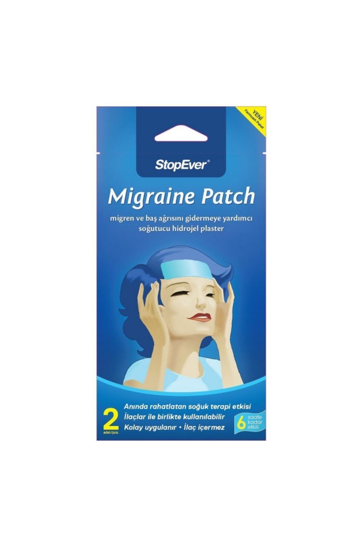 StopEver Migraine Patch Ve Baş Ağrısına Karşı Hidrojel Plaster