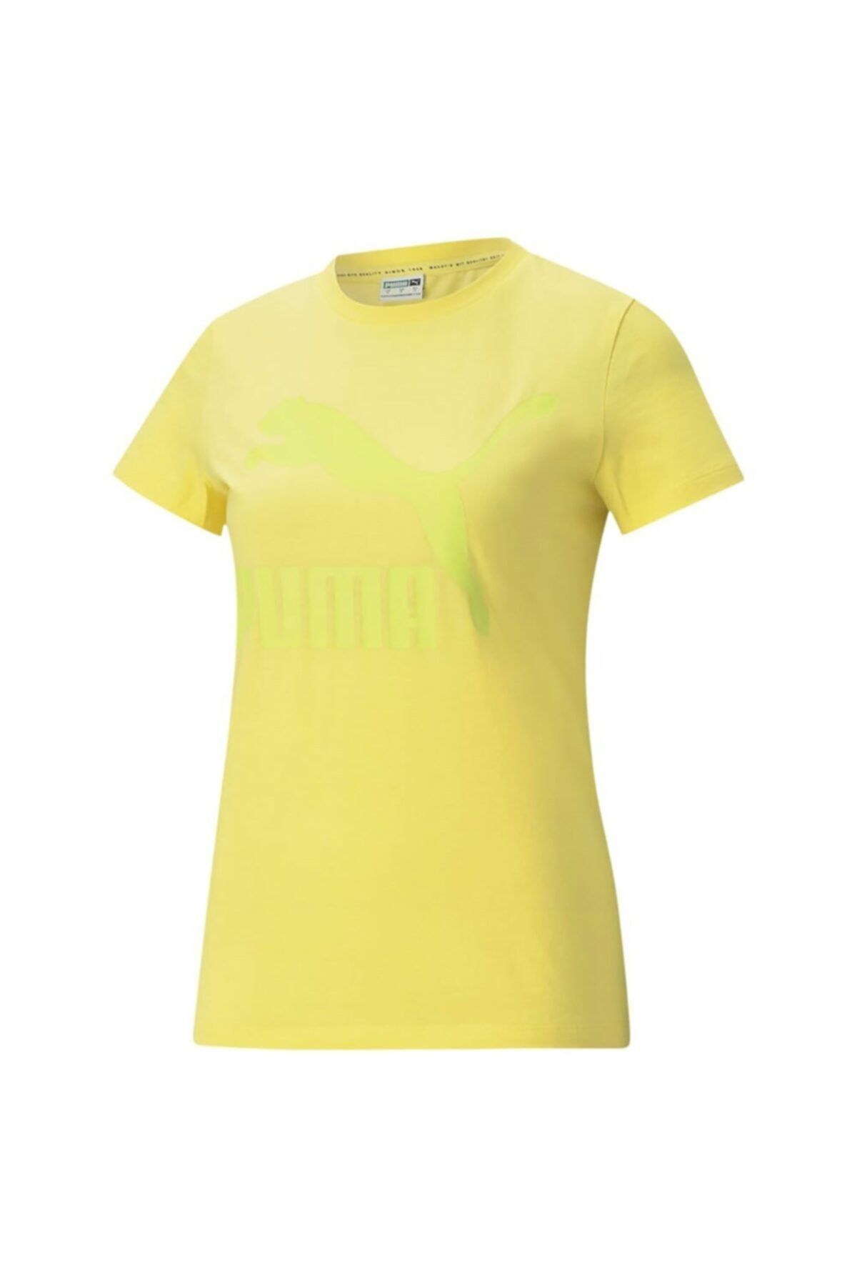 Puma Kadın Tshirt Classics Logo Tee (S) Yellow Pear 53007740