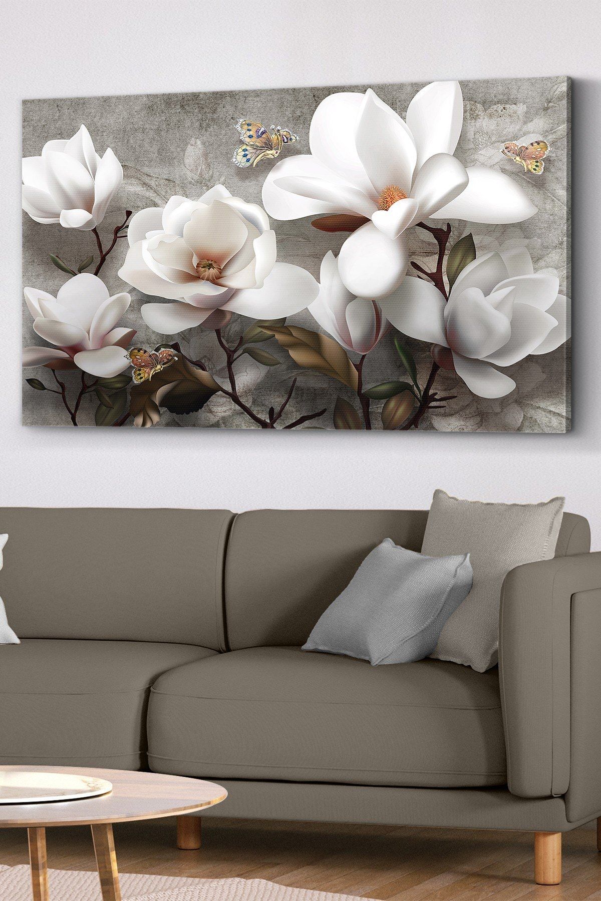 Evinemoda Çiçekler 65x100 Cm Kanvas - Canvas Tablo
