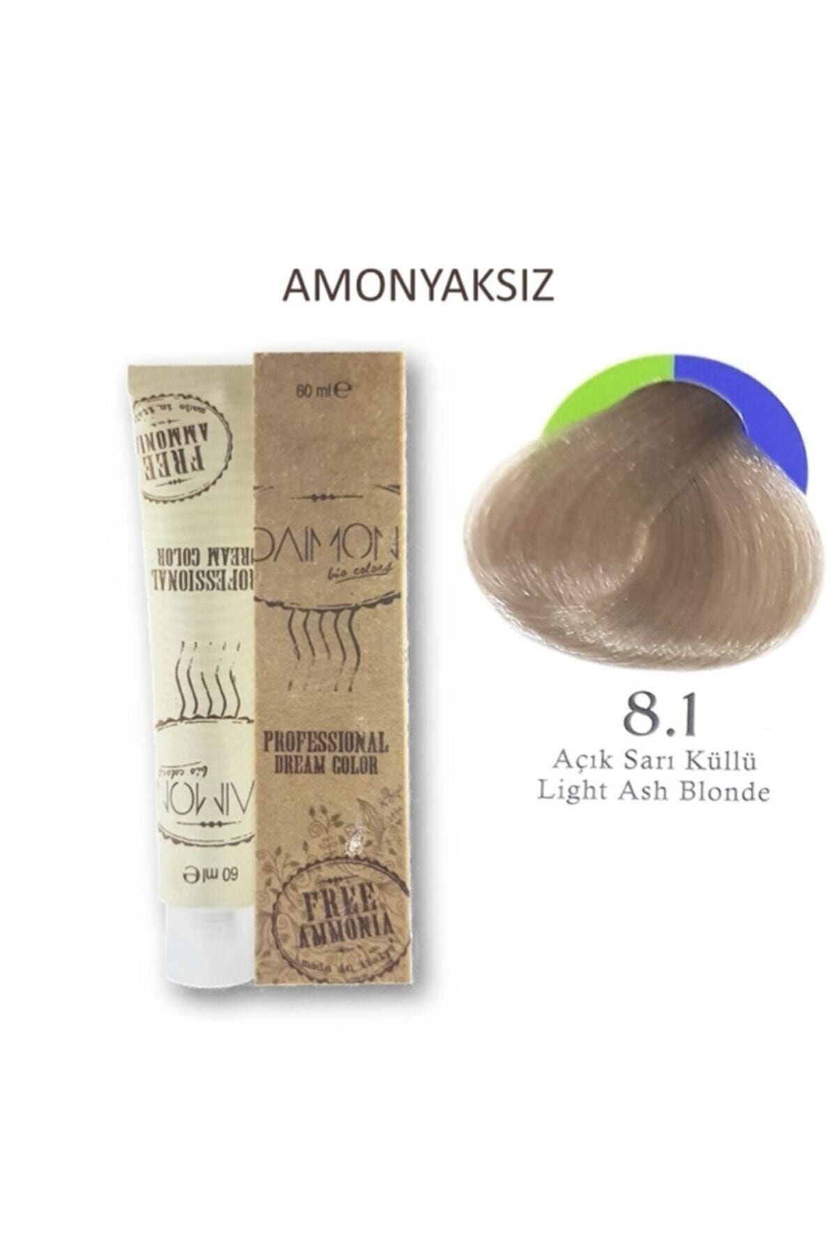 DAIMON Fa Amonyaksız Saç Boyası 8.1 Açık Sarı Küllü