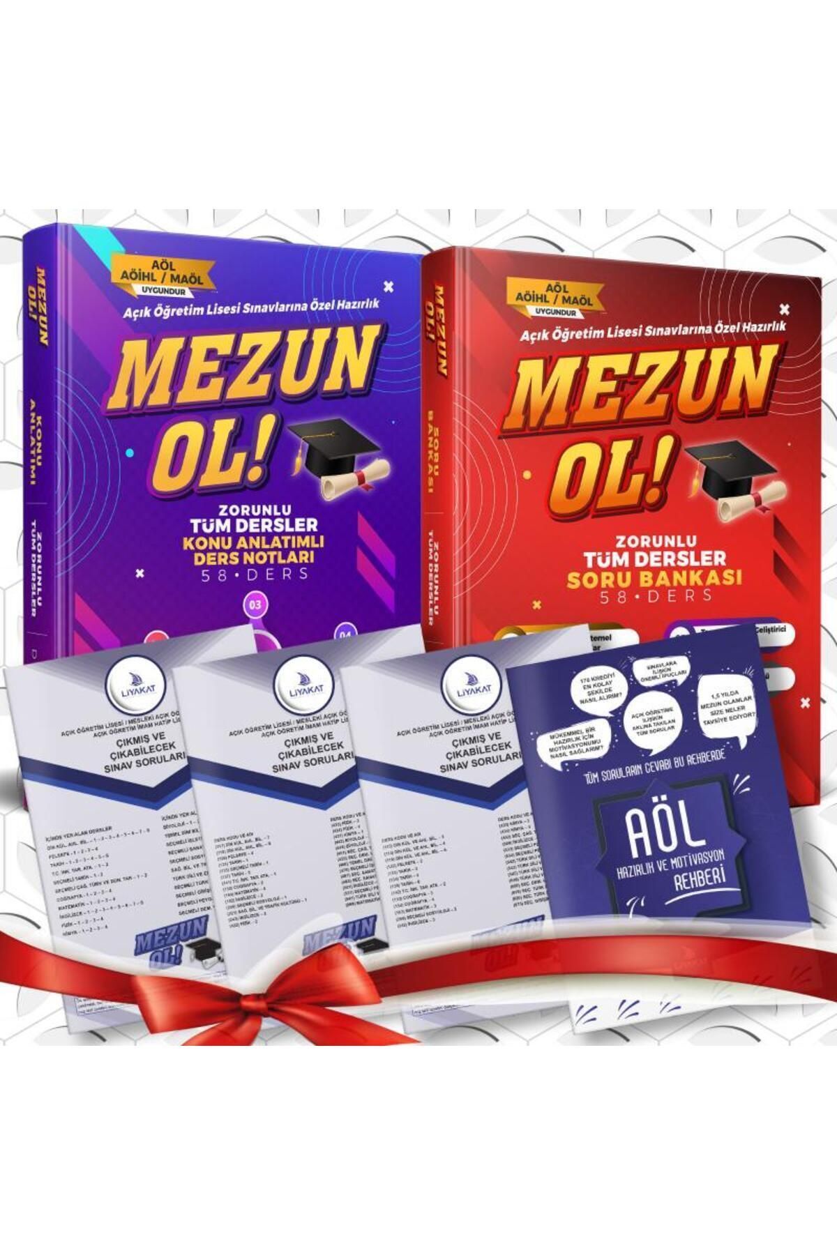 Liyakat Yayınları YENİ-(AÖL) AÇIKÖĞRETİM LİSESİ Sınav Seti-Zorunlu Tüm Dersler Konu ve Soru+ÇIKMIŞ SORU