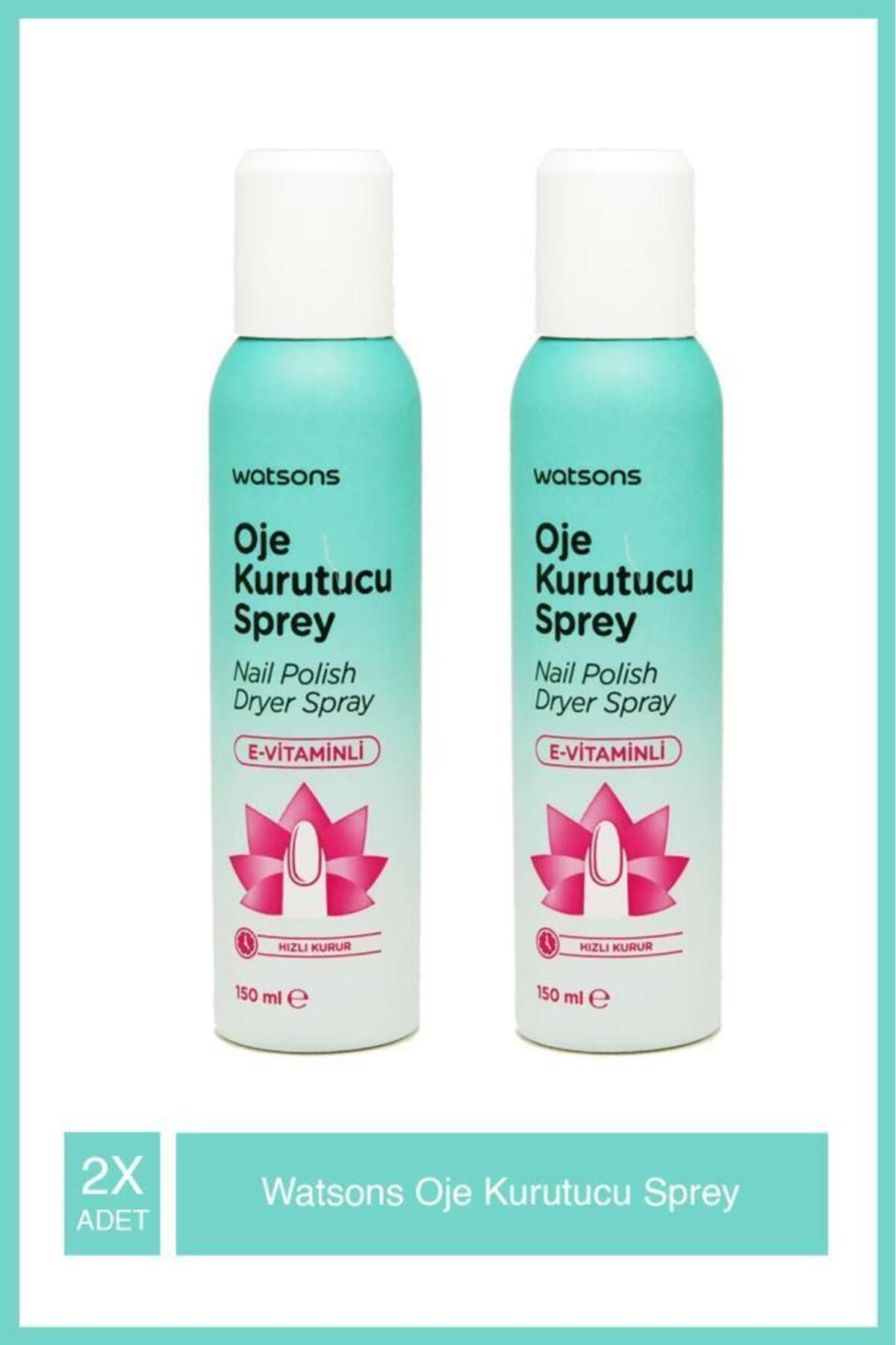Watsons Oje Kurutucu Sprey 150 ml X2 Adet