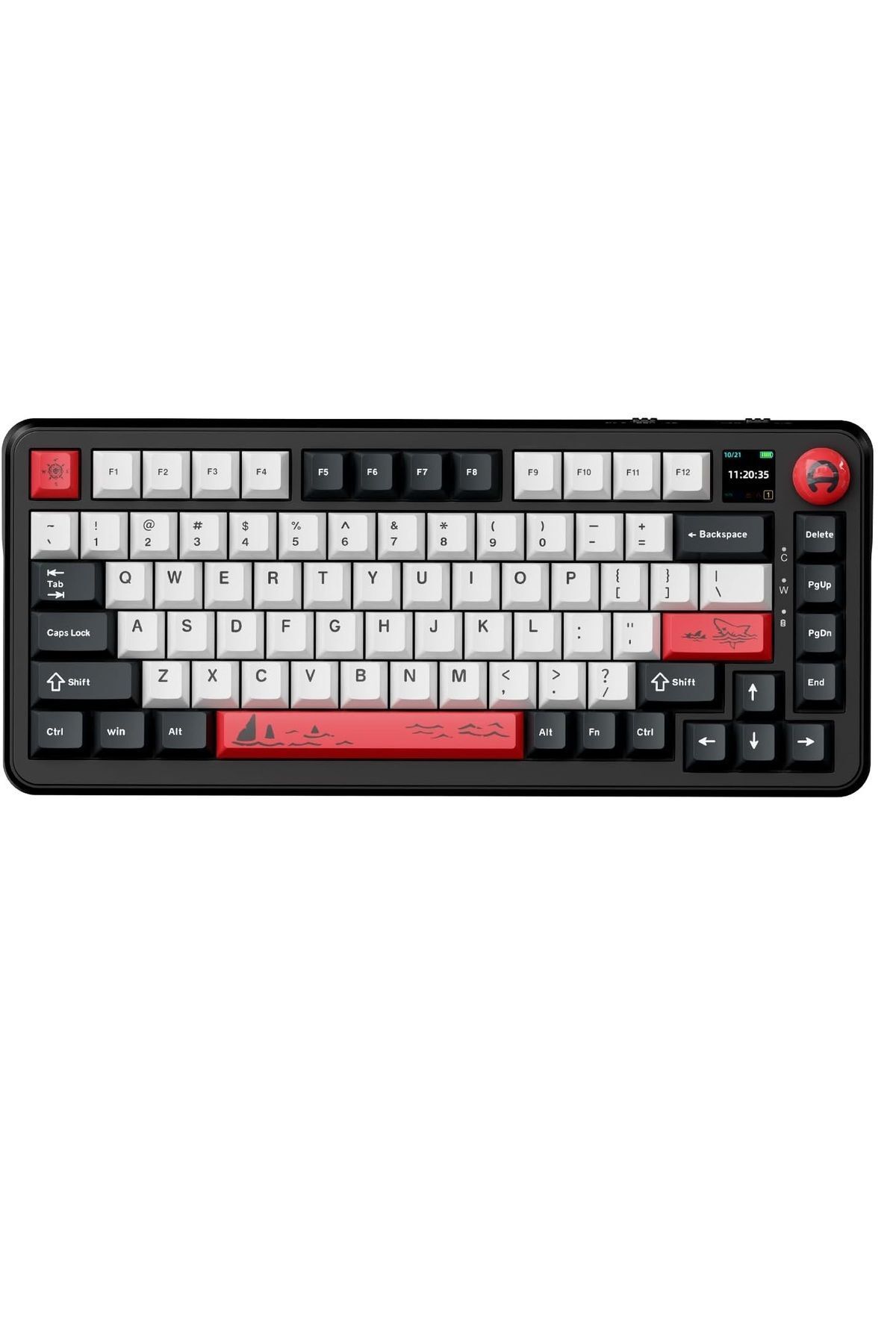 Ajazz Ak820 Max Plus Hawksbill Switch 3 Modlu Mekanik Oyuncu Klavyesi-dinamik Rgb-tft Ekran