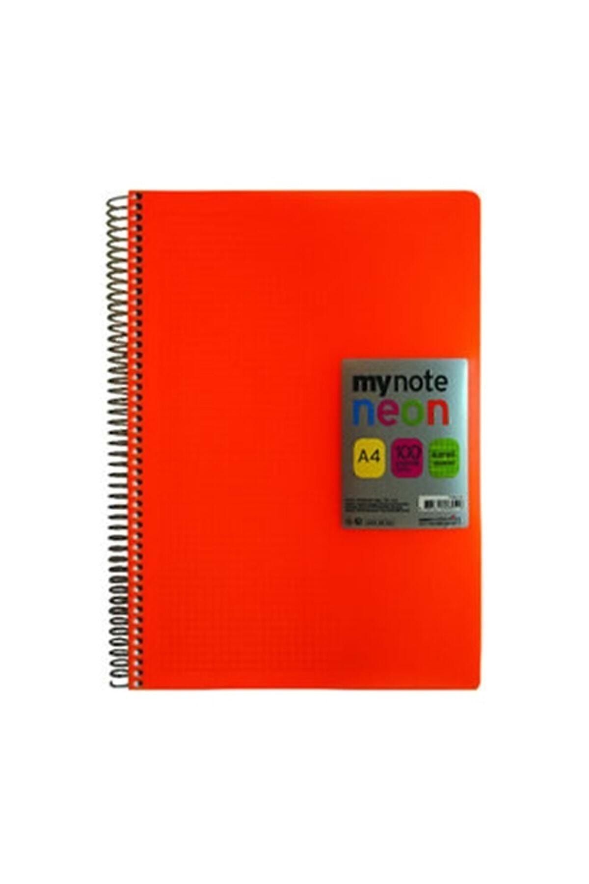 Mynote Flex 100 Yp Spiralli Pp Kapak A/4 Kareli Neon Defter (1 ADET)