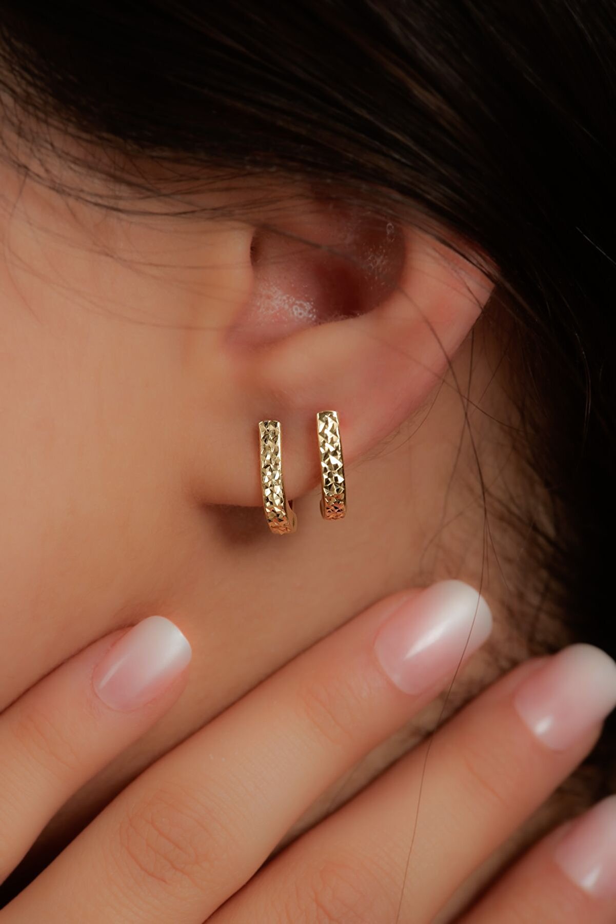 Gençtaş Kuyumculuk 14 Ayar Altın Kalemli Kadın Küpe