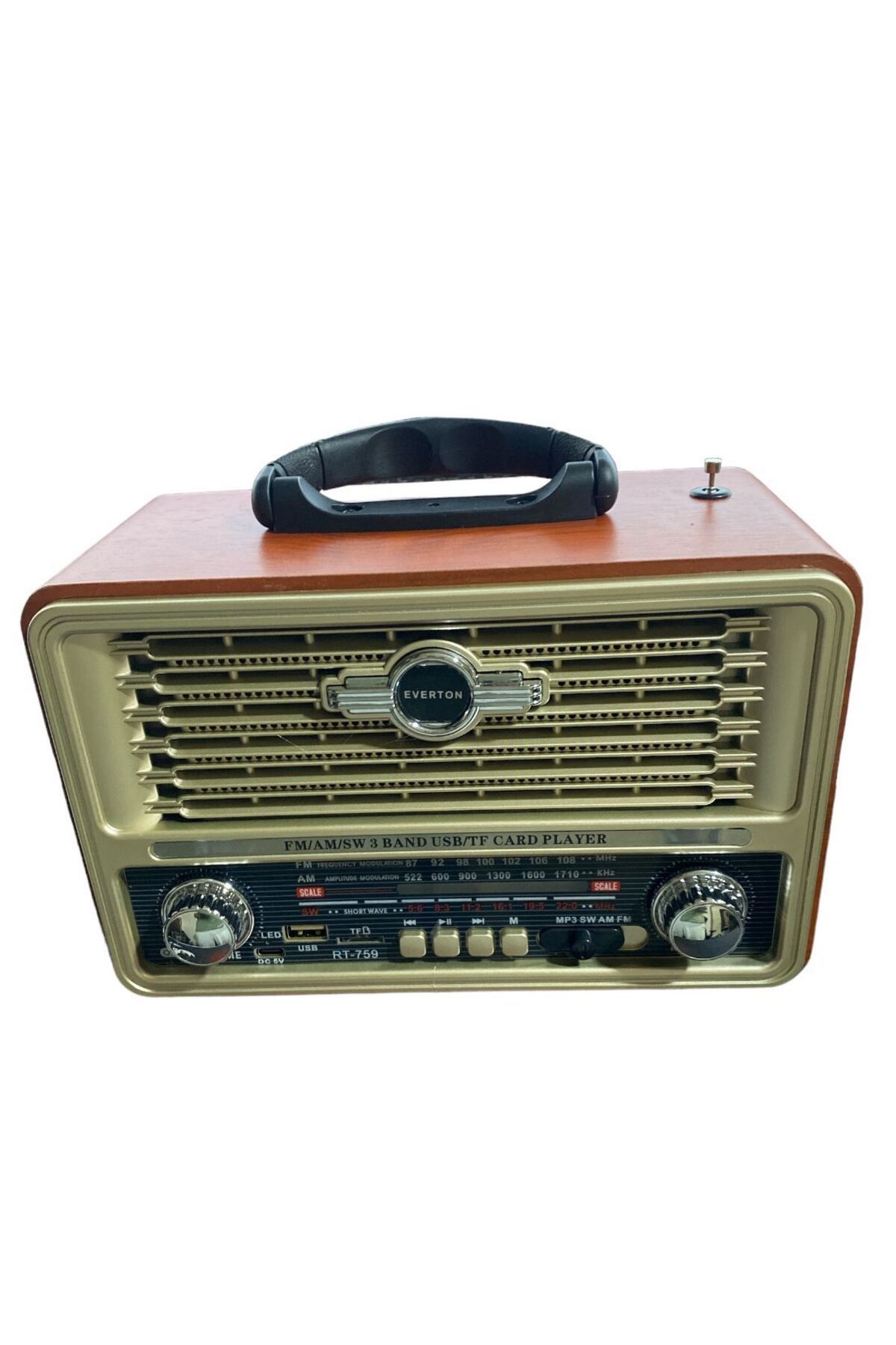 Everton Rt-759 Bluetooth Fm-Usb-Tf-Aux Şarjlı Nostaljik Radyo