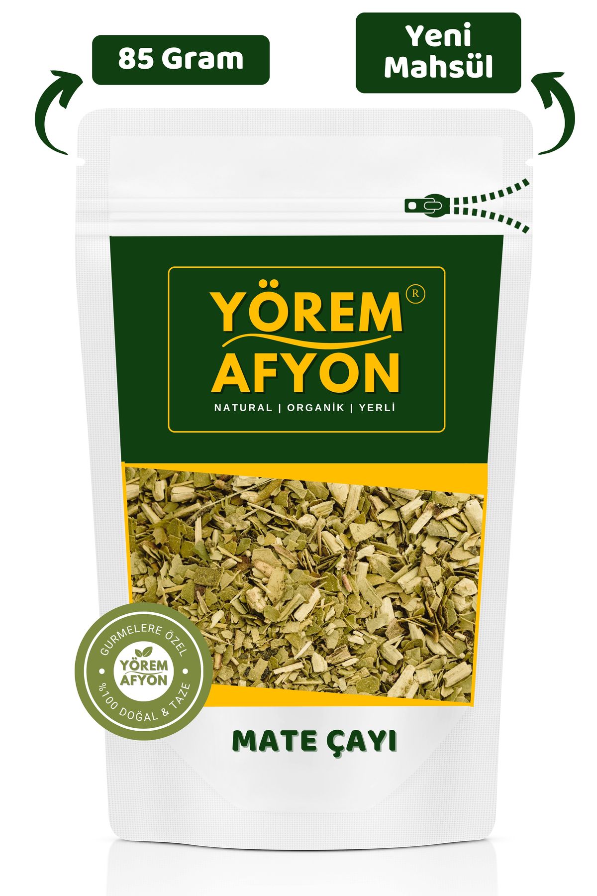 Gülçehre Yörem Afyon Yeni Mahsül Diyet Dostu Ham Mate Çayı | 85gr.