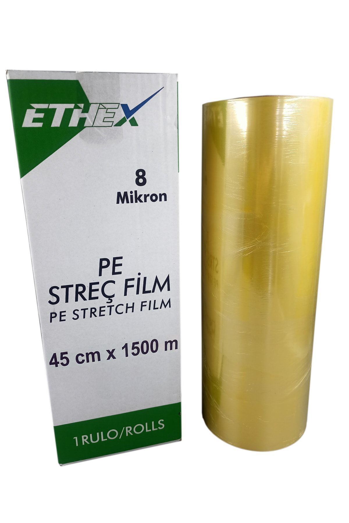 Ethex Polietilen Sarı Streç Film 45 Cm 8 Mikron 1500 Metre