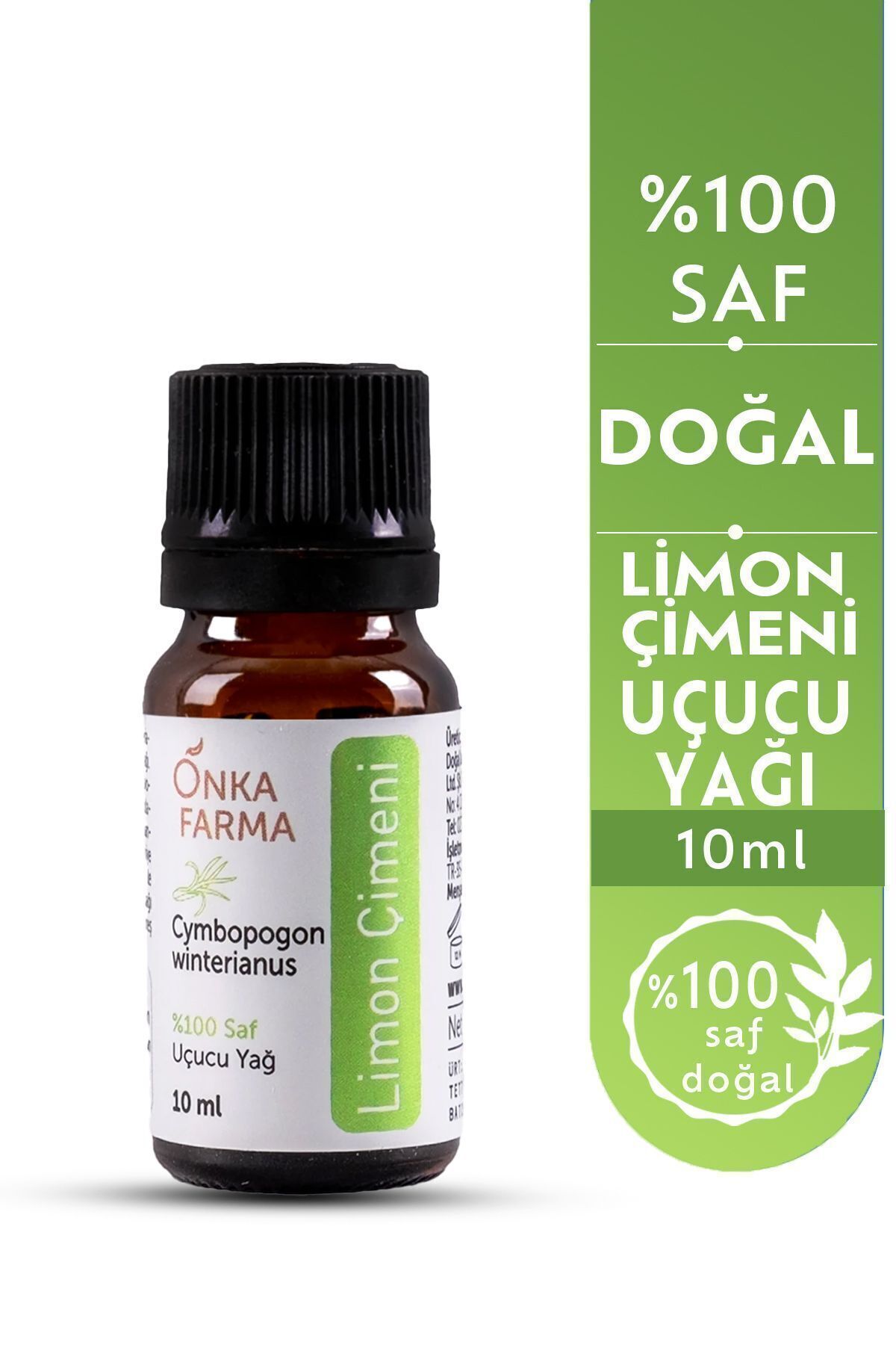 OnkaFarma Onka Farma %100 Saf Limon Çimeni Uçucu Yağı - 10 ml