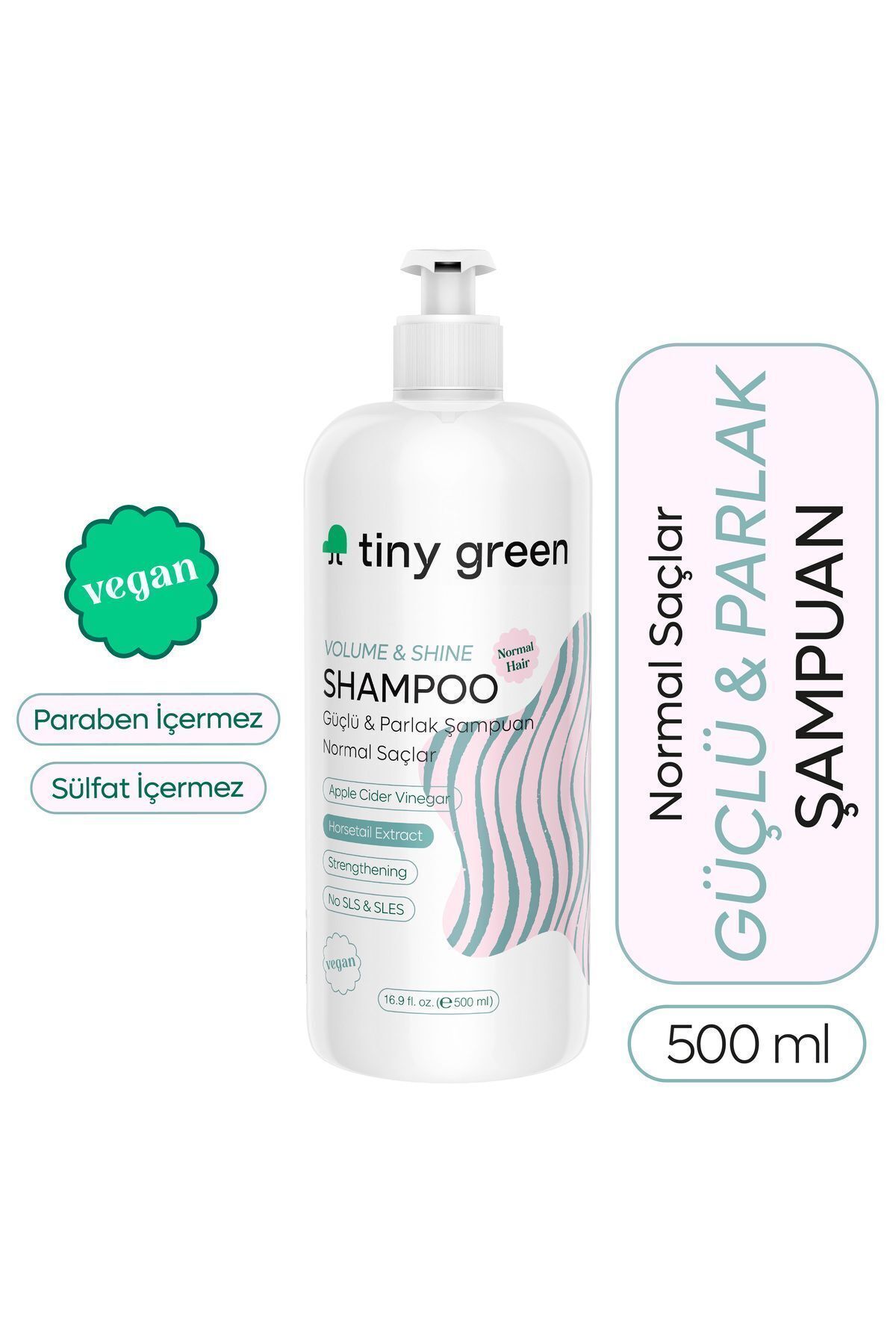 tiny green Güçlü Parlak Normal Saçlar Şampuan 500 ml