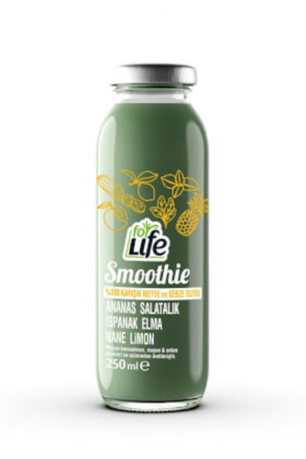 Forlife ( 2 ADET ) Forlife Smoothei Yeşil %100 Karışık Meyve ve Sebze Suyu 250 Ml