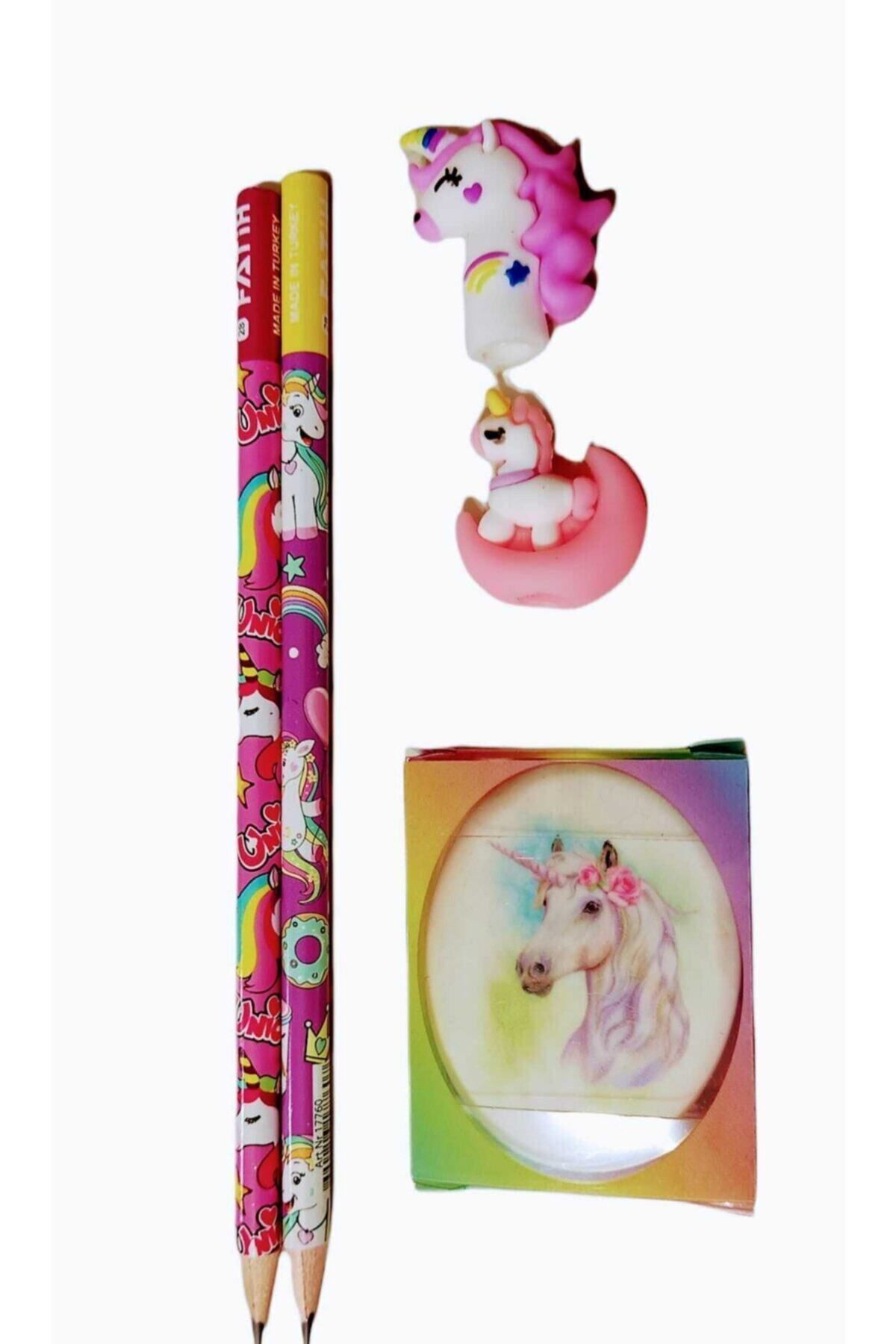 Pippa Unicorn Kurşun Kalem Unicorn Kalem Başlığı Ve Silgi Seti