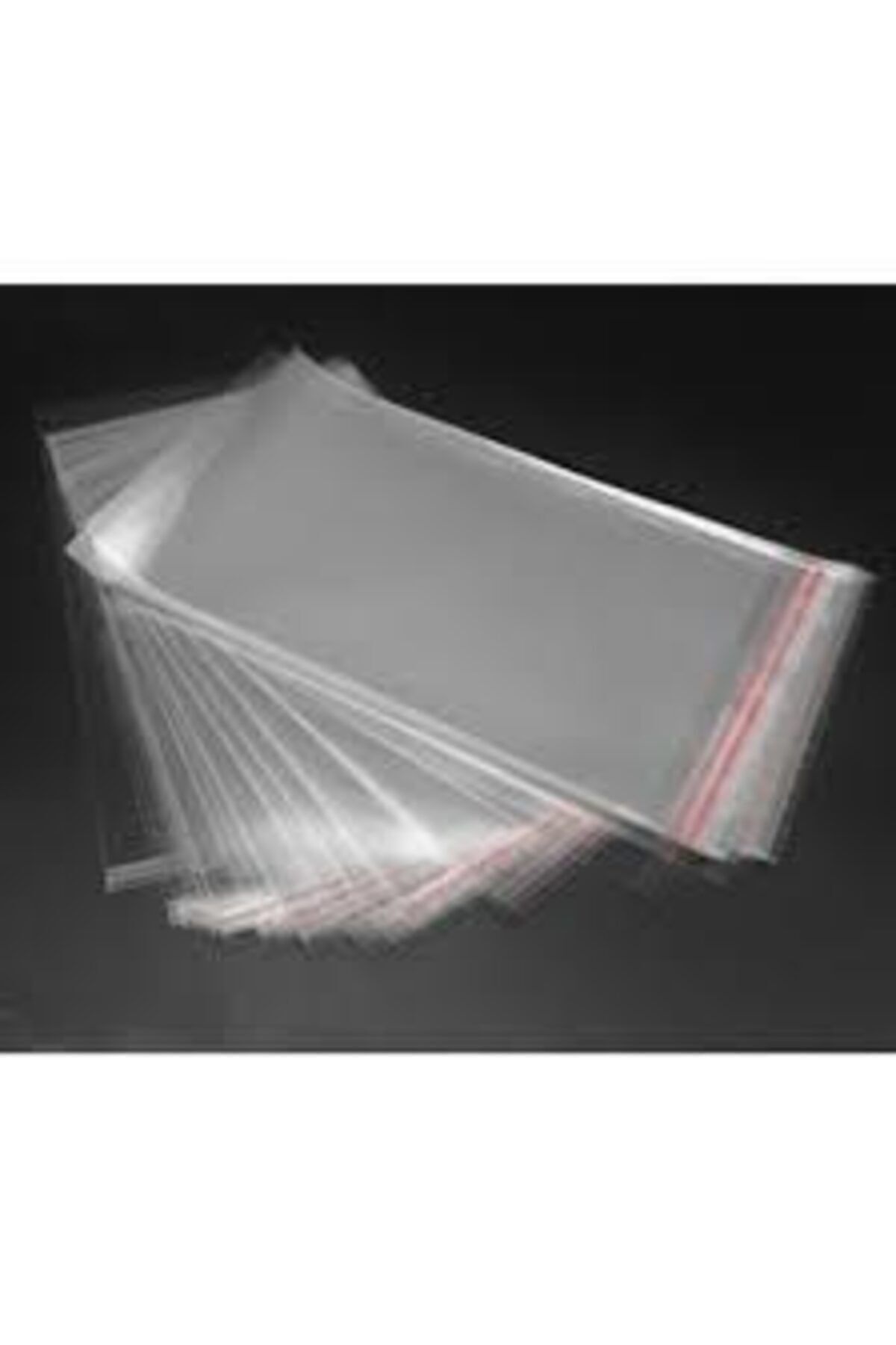 linka 10 Cm X 25 Cm Şeffaf Bantlı Yapışkanlı Jelatin Poşet 50 Adet Opp