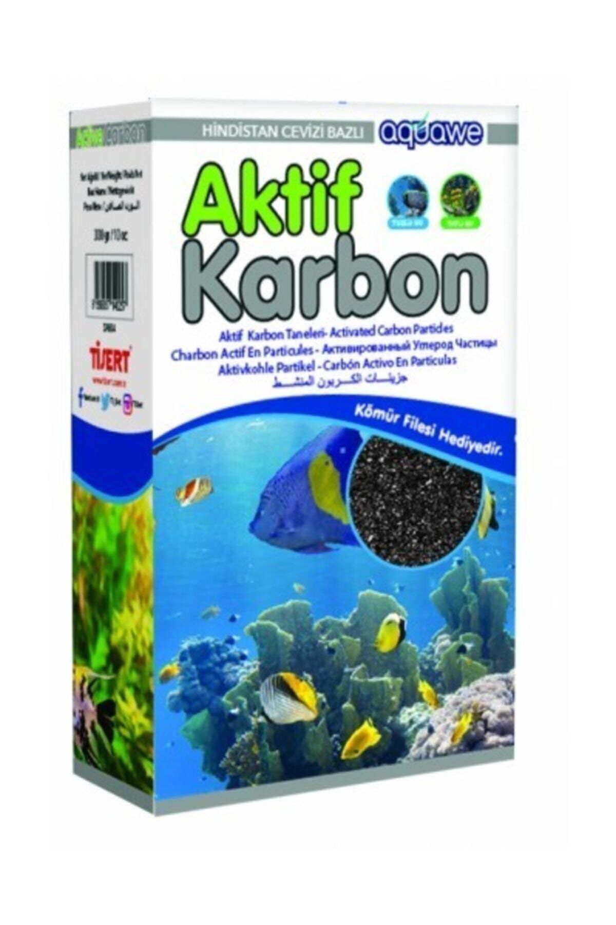 Tisert Filtre Malzemesi Akvaryum Aktif Karbon 300 gr ( Kokonat Bazlı )