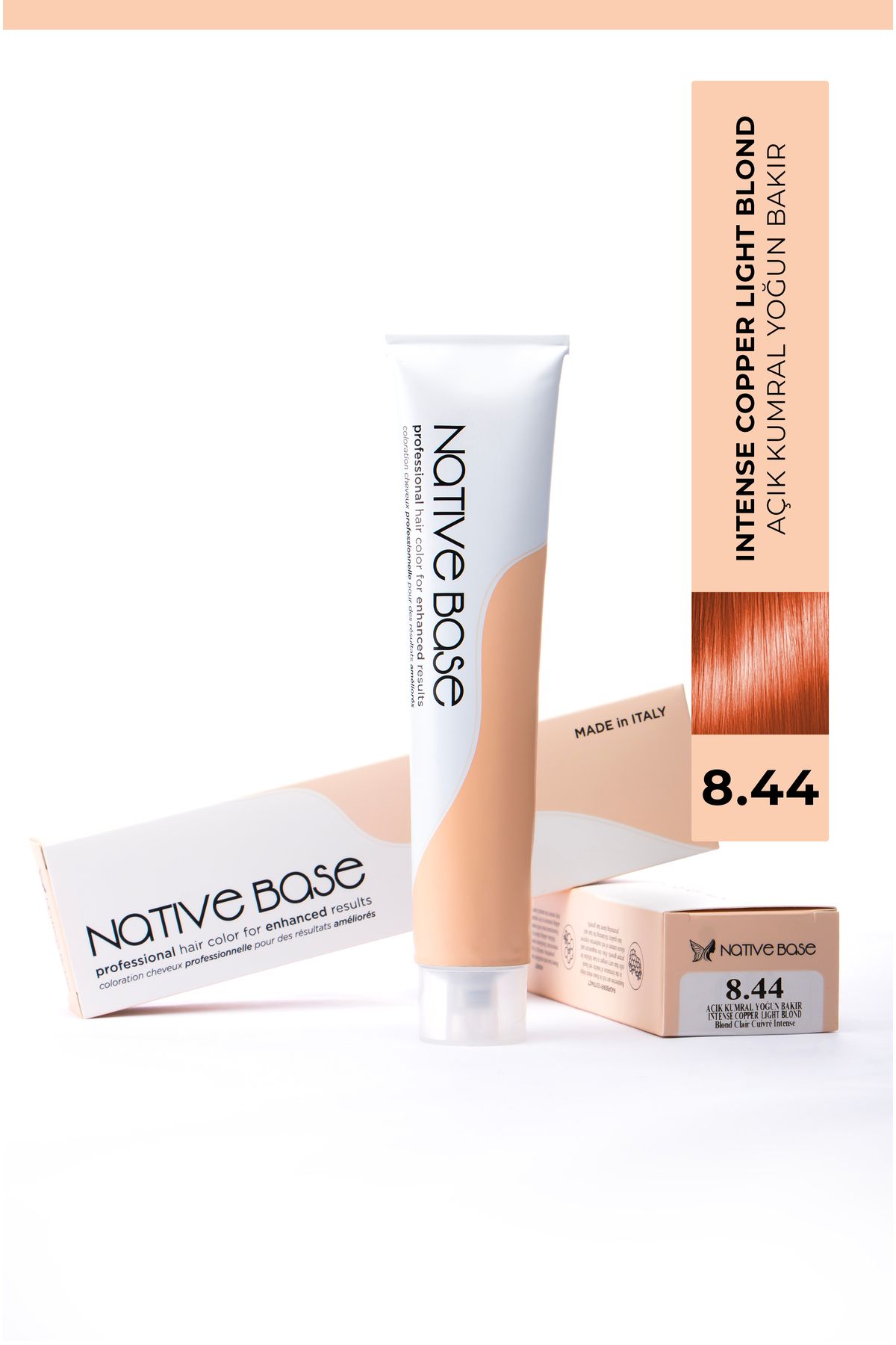 Native Base Saç Boyası 8.44 Açık Kumral Yoğun Bakır 100 Ml