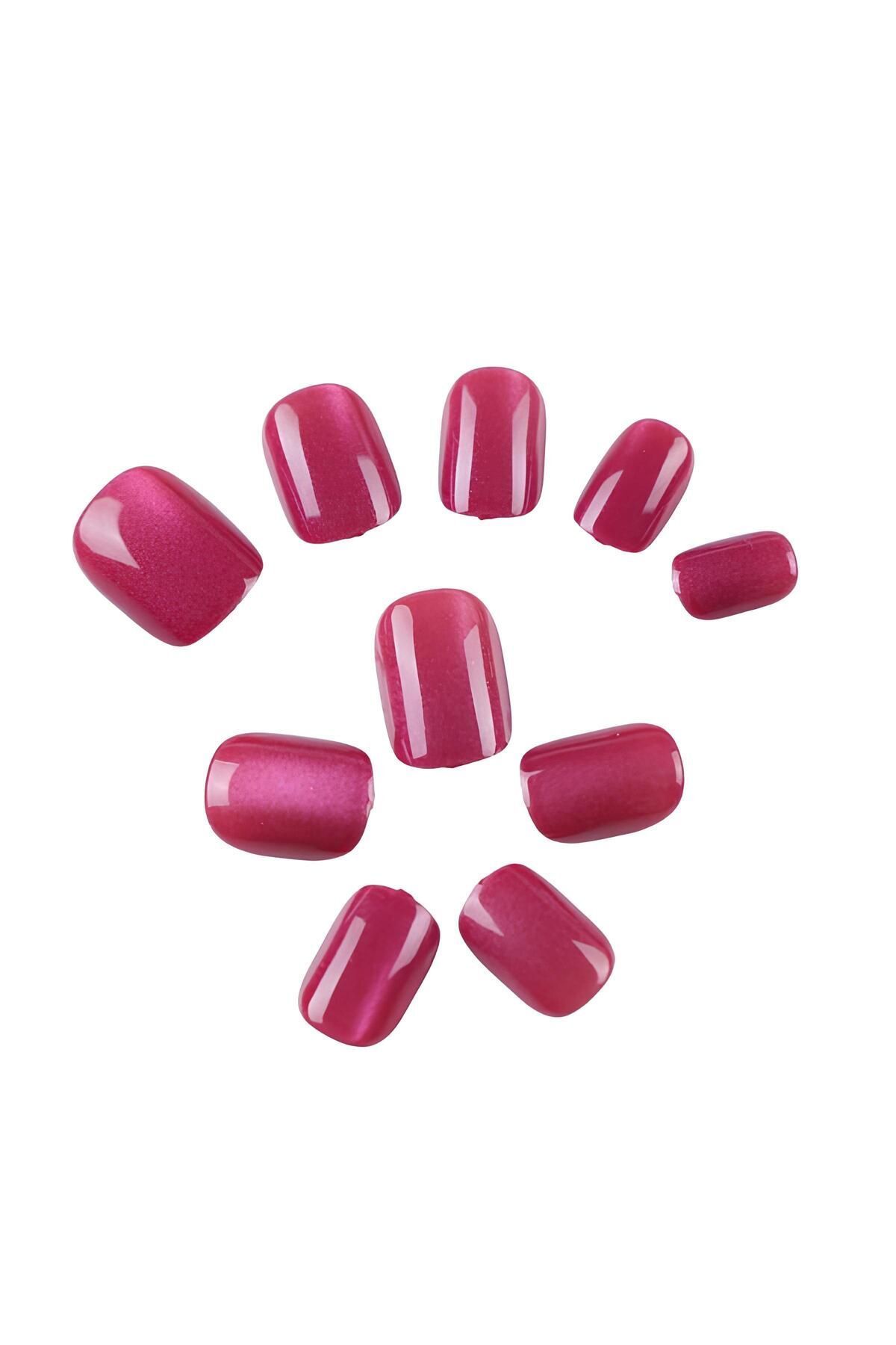 POP Beauty Takma Tırnak Seti & Zararsız Yapıştırıcı, Cat Eye