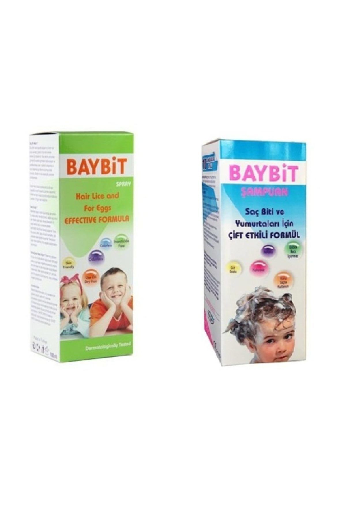 BAYBİT Bit Spreyi 100 ml + Bit Şampuanı 100 ml  Kofre Set 2 Adet Bit Tarağı Hediye