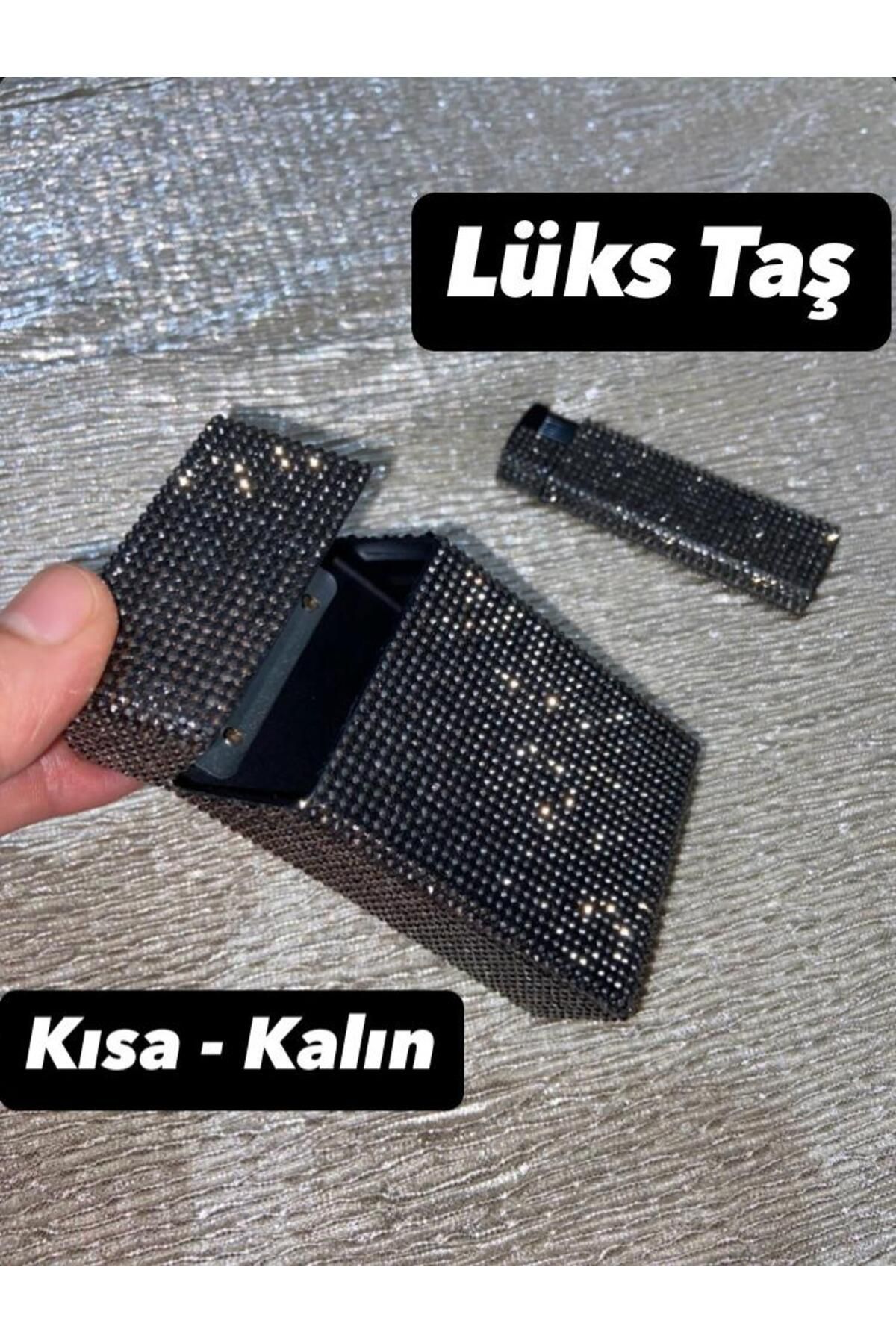Lüks Taş Taşlı Kutusu Ve Çakmak (KISA KALIN)