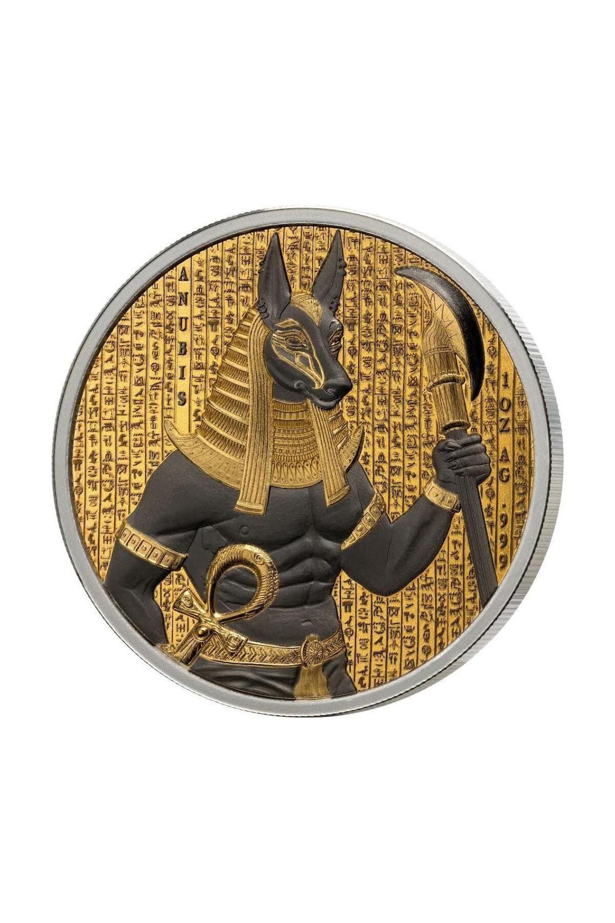 AgaKulche Anubis Golden Darkness Of Egypt 2024 1 Ons 31.10 gram Gümüş Sikke Coin (999.0)