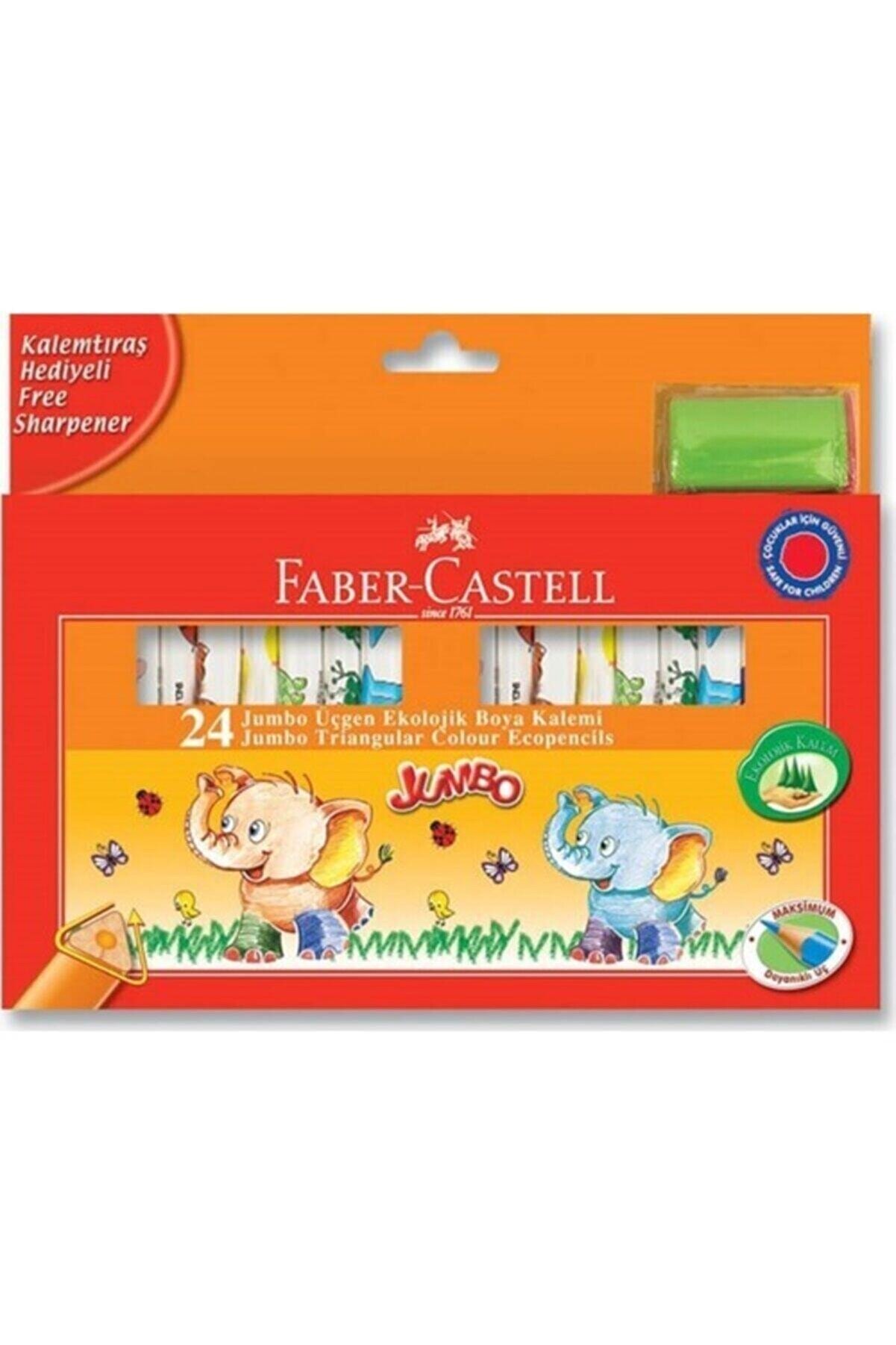 Faber Castell Faber-castell Jumbo Üçgen Ekolojik Boya Kalemi 24 Renk