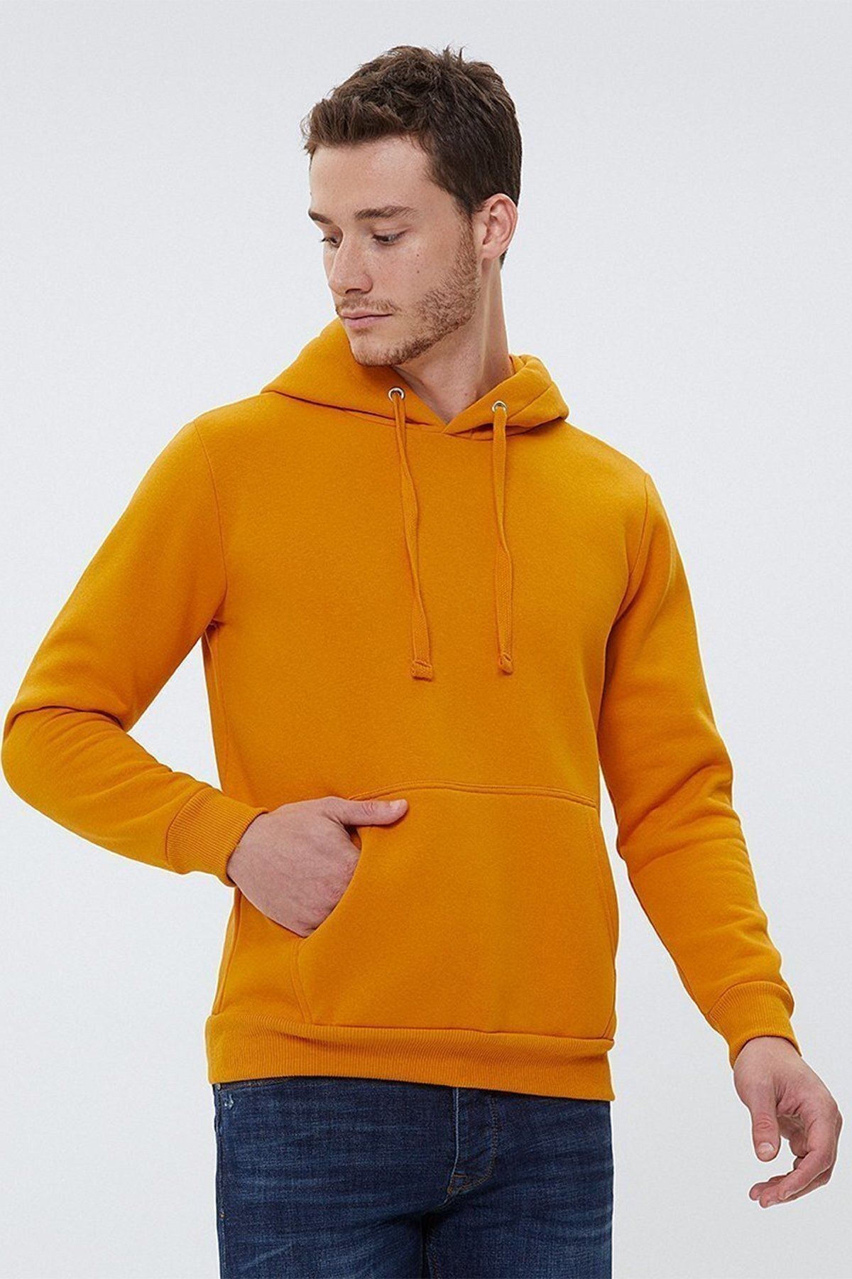 Loft Safran Sarı Regular Fit Erkek Sweatshirt