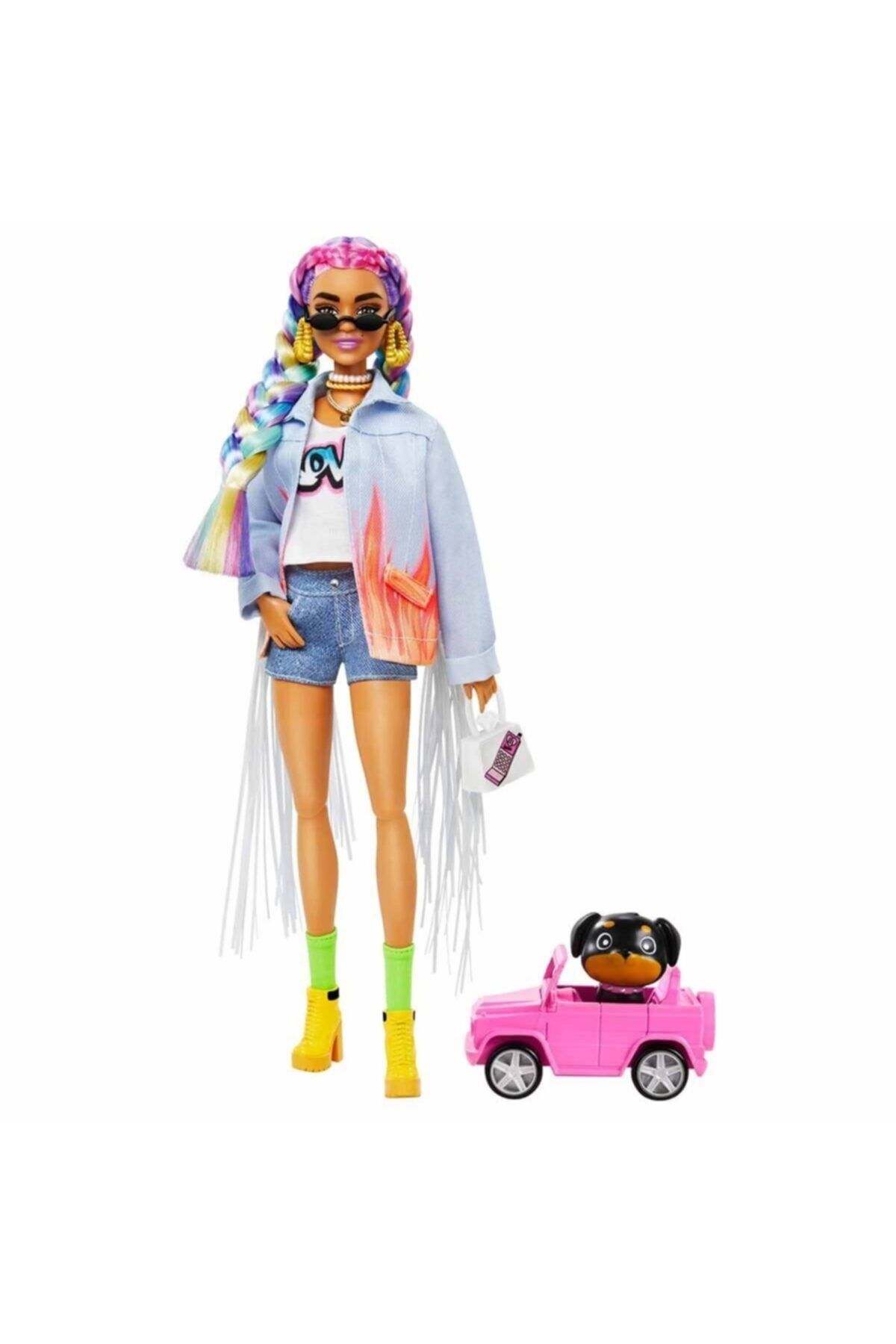 Barbie Extra Rengarenk Saçlar Bebeği Oyuncak Ekstra Renkli Saçlar Bebeği