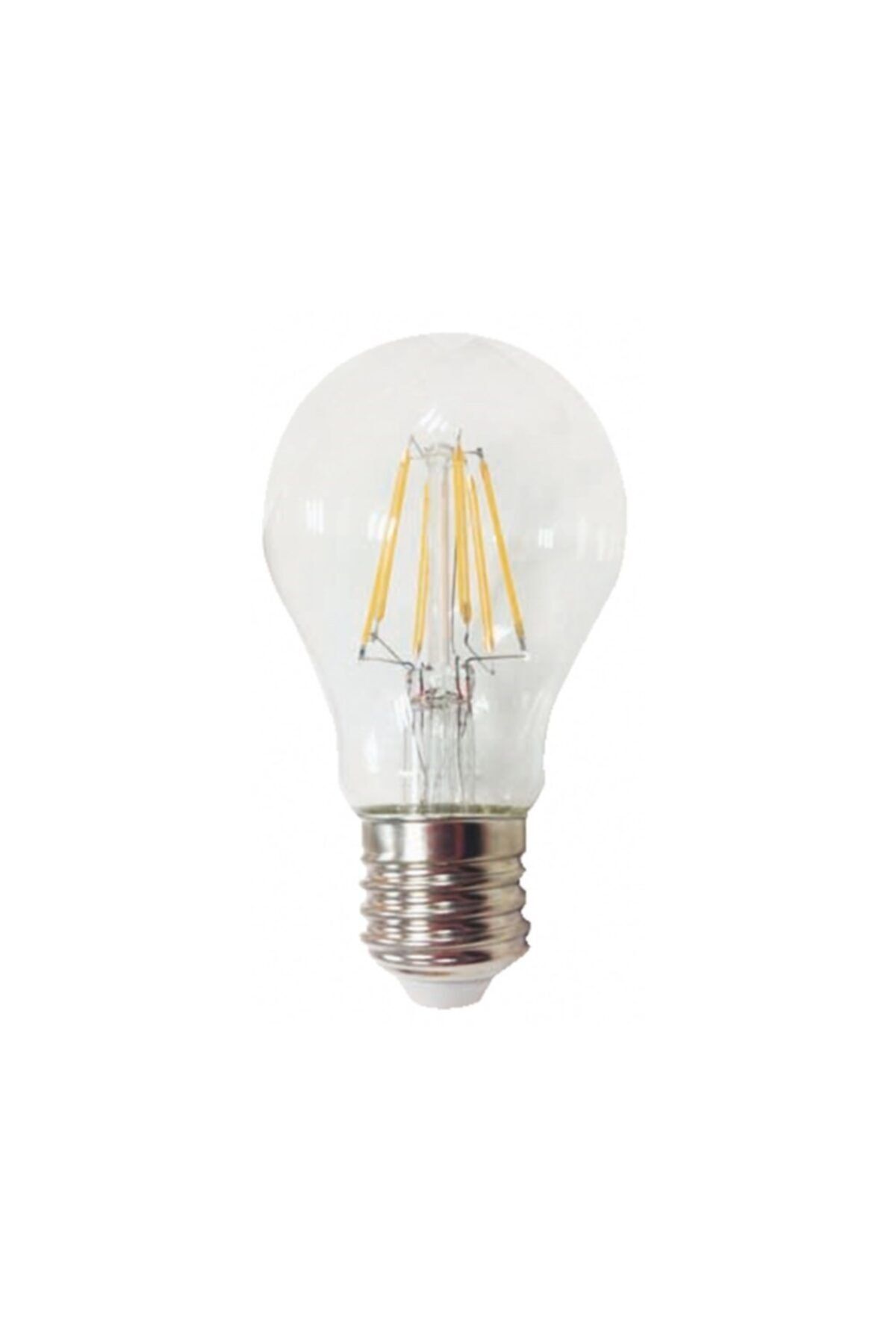 Genel Markalar 1 Adet K2 6W E27 2700K Sarı Işık A60 Led Flamanlı Rustik Ampul KES501