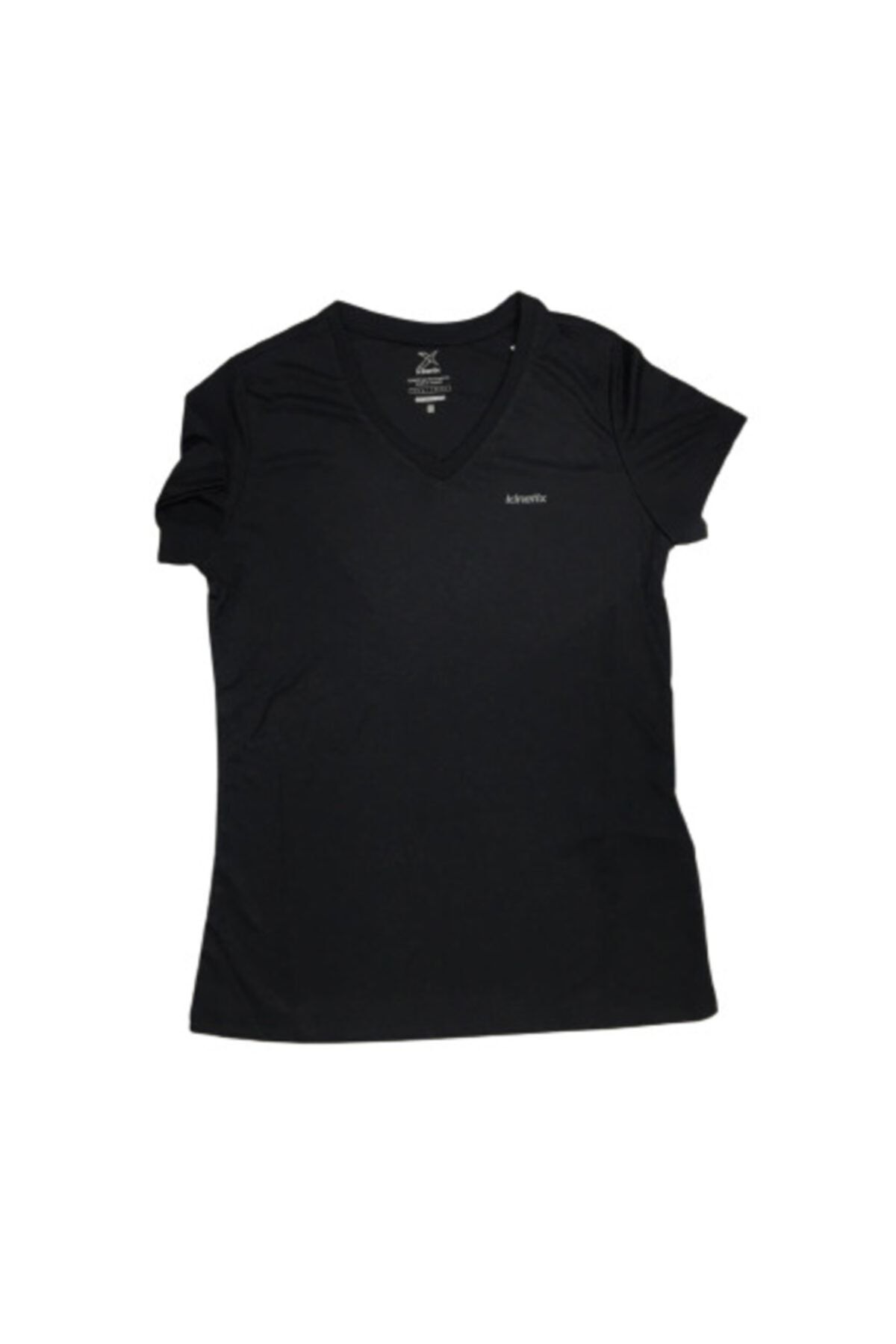 Kinetix Sn228 Basıc Pes V Neck Siyah Kadın Kısa Kol T-shirt