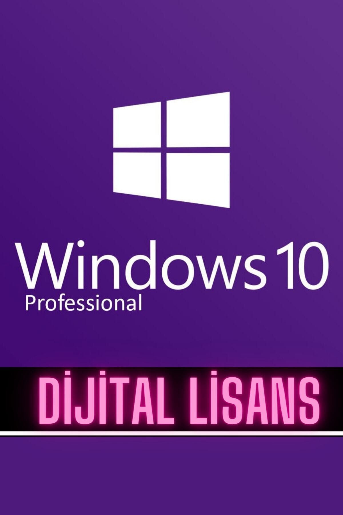 Microsoft Windows 10 Pro ??% 100 Dijital Lisans