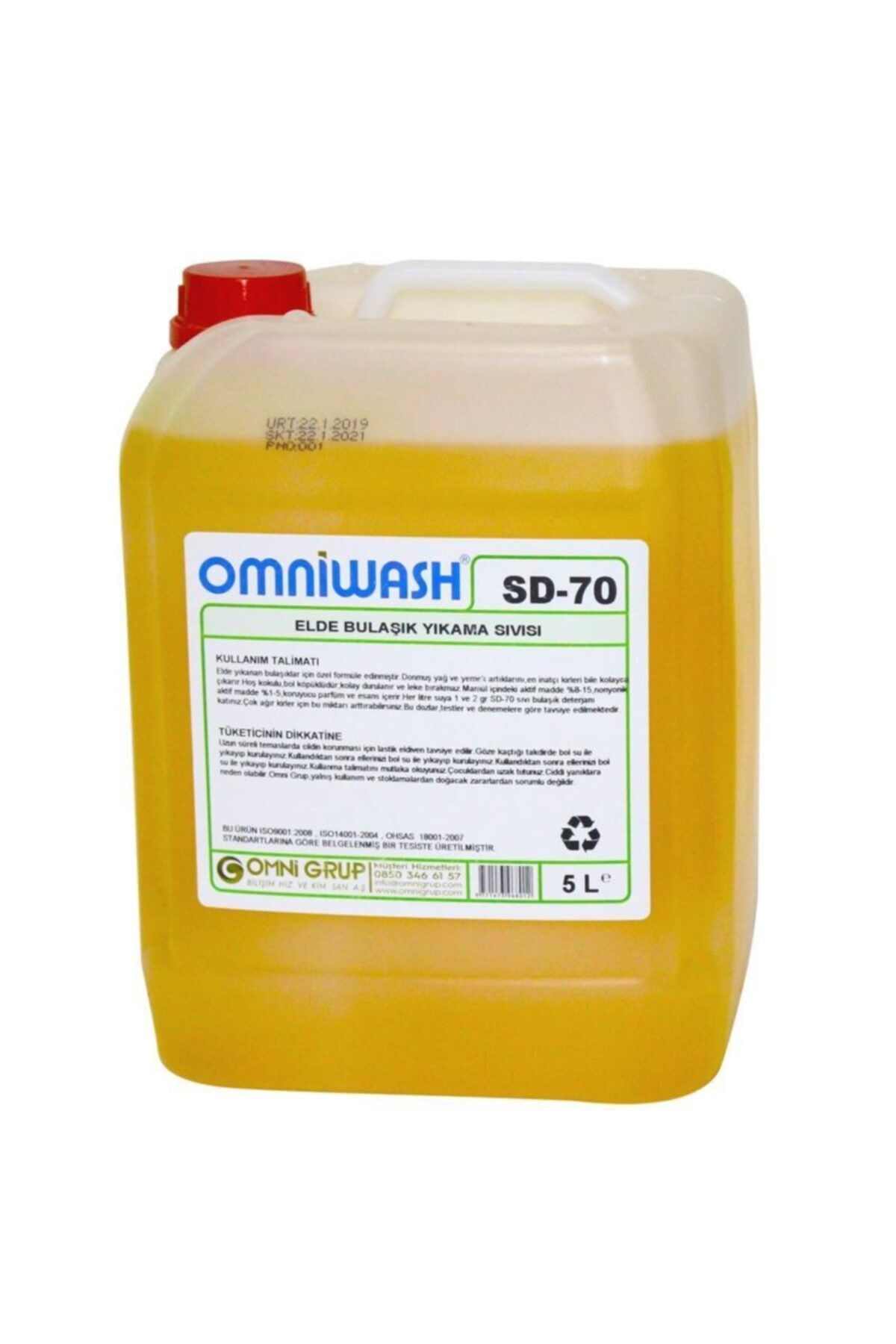 Omniwash SD-70 5 Litre Elde Bulaşık Yıkama Deterjanı