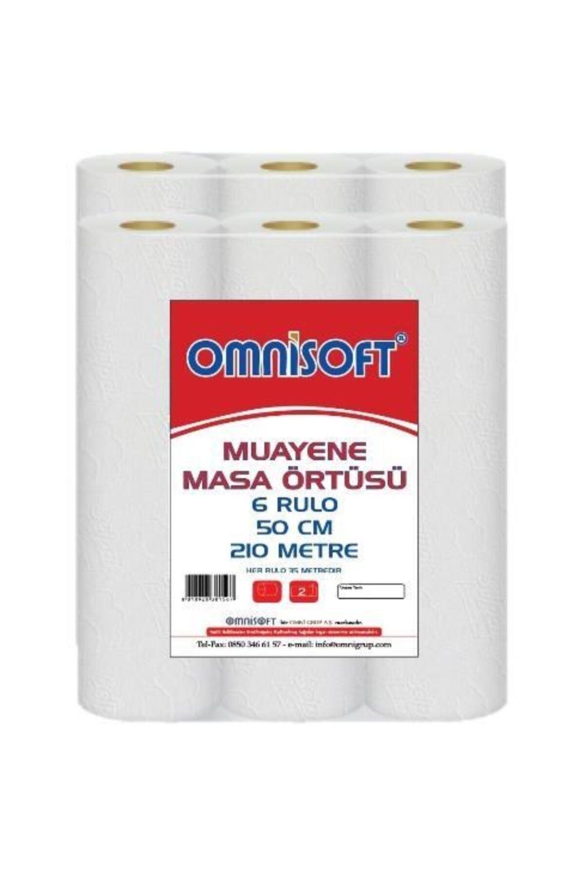 Omnisoft Extra Muayene Masa Örtüsü 50 Cm 6 Rulo 210 Mt