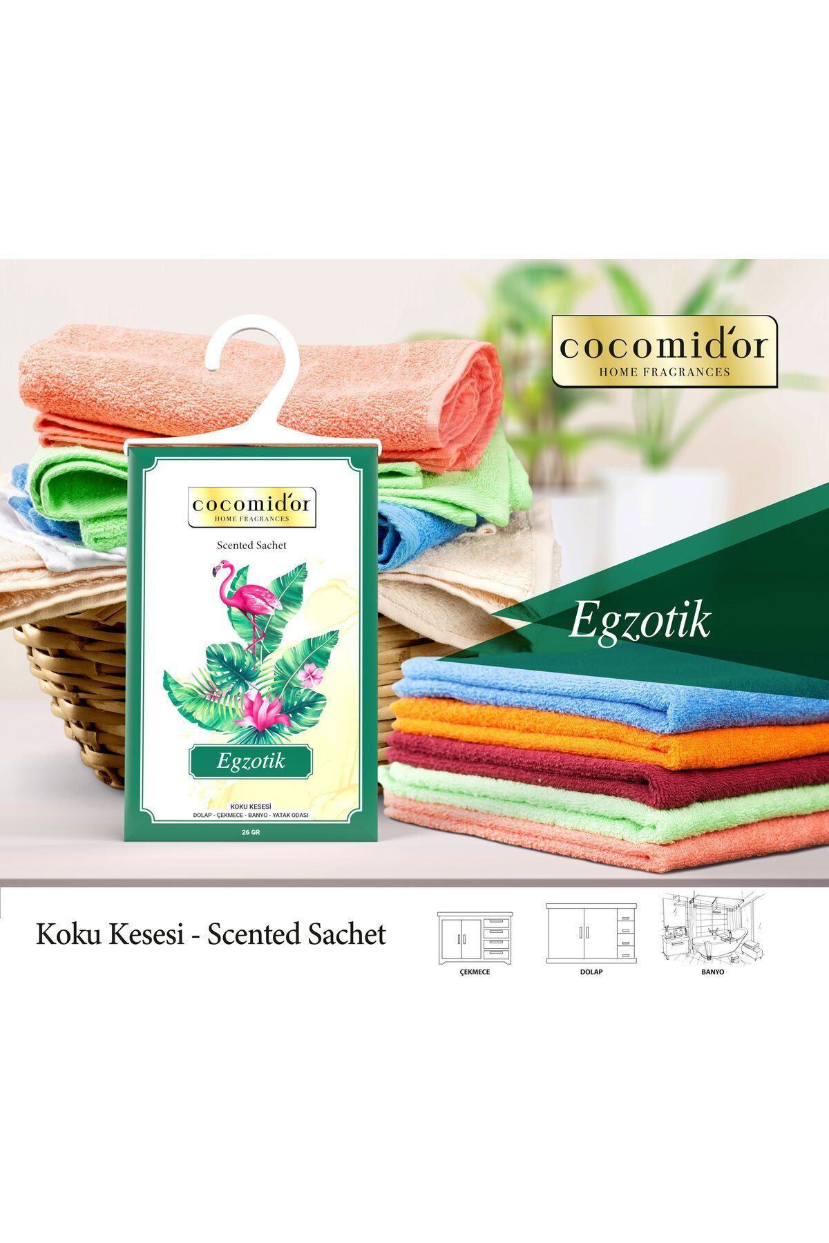 Cocomidor Egzotik Askılı Dolap Içi Parfüm Kokusu Kesesi