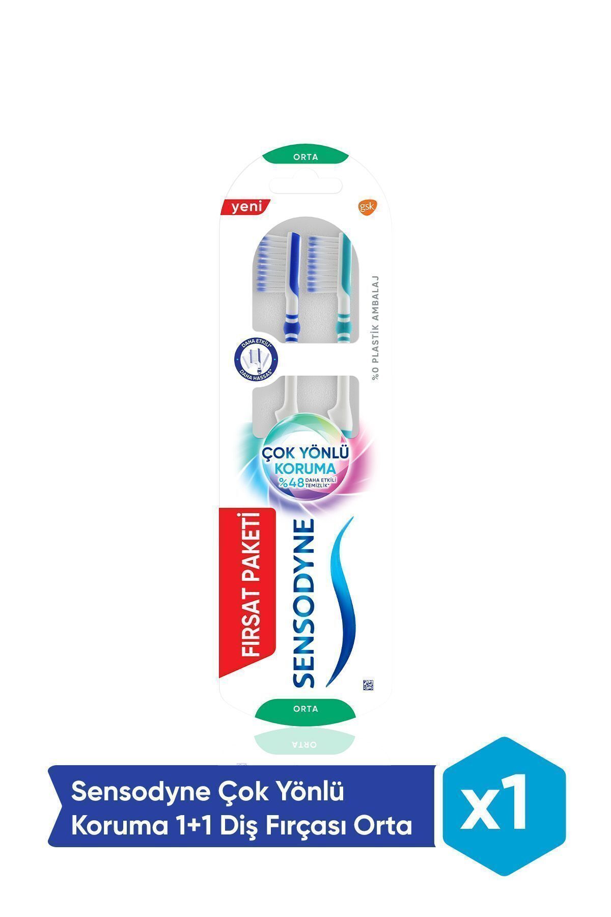 Sensodyne Çok Yönlü Koruma Diş Fırçası Orta x 2 Adet