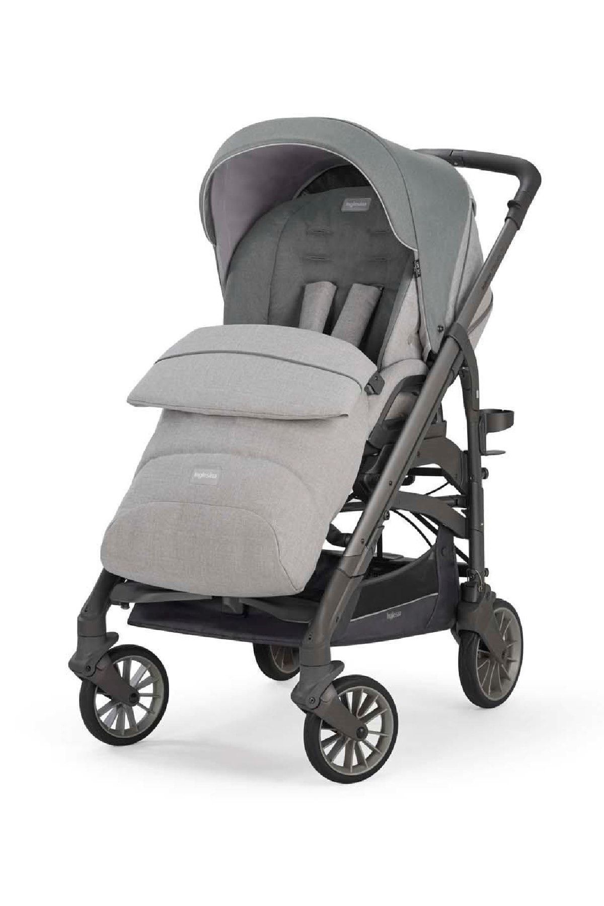 Inglesina Trilogy Tek El Tek Hamle Ile Katlanıp Açılan Çift Yön Bebek Arabası - Cayman Silver