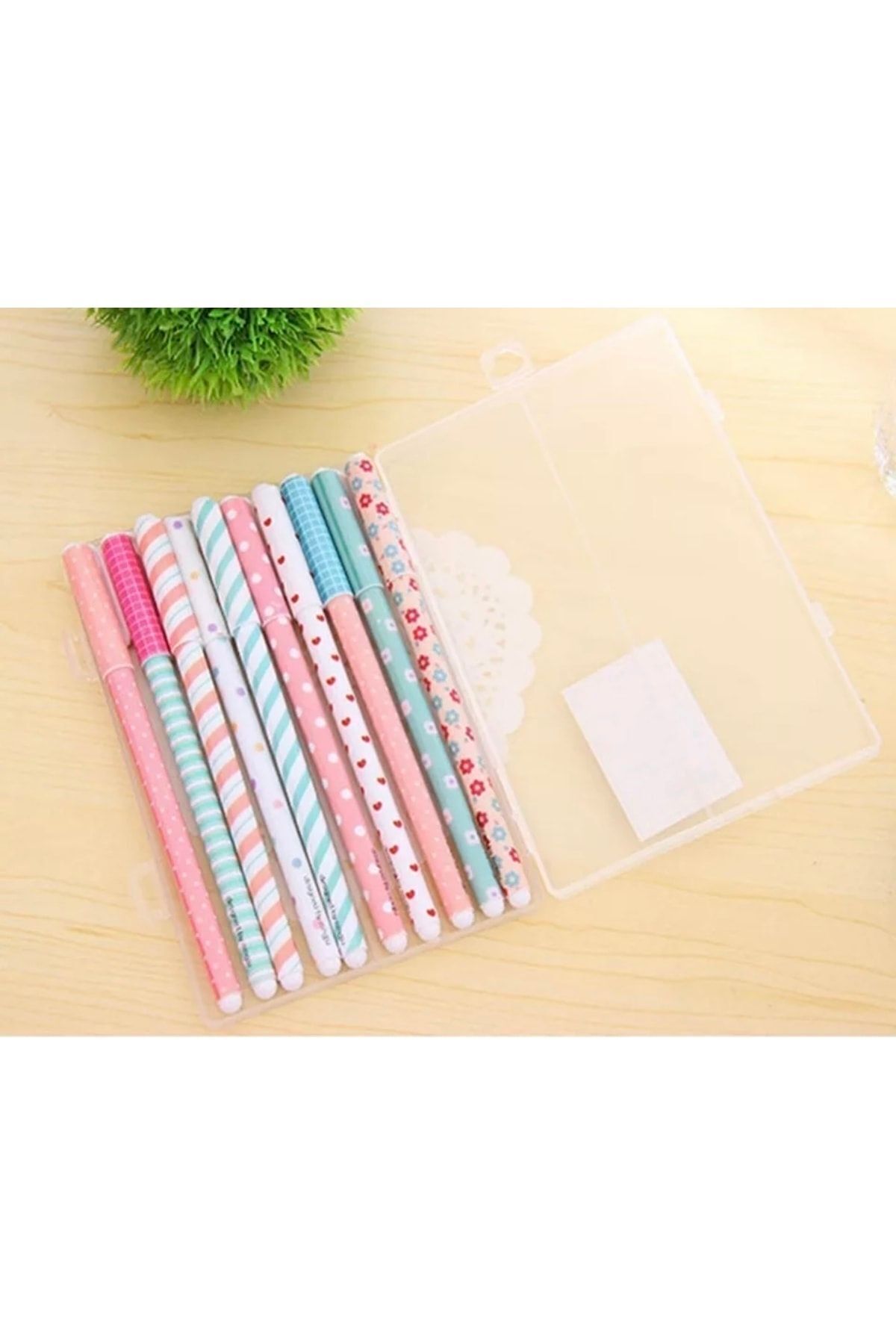 Meyra Accessories 10 Adet/takım Renk Jel Kalem Kawaii Kırtasiye Kore Çiçek Ofis Malzemesi Okul Malzemeleri