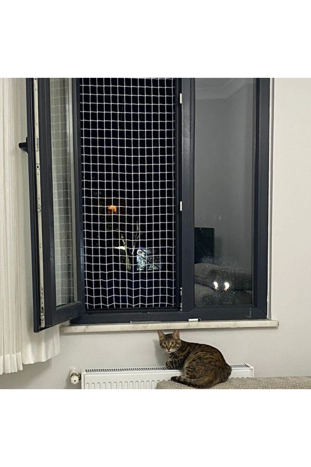 My File Kuruluma Hazır Sürgülü Sistem Kedi Filesi Standart Pencere Uyumlu Montaj Paketi