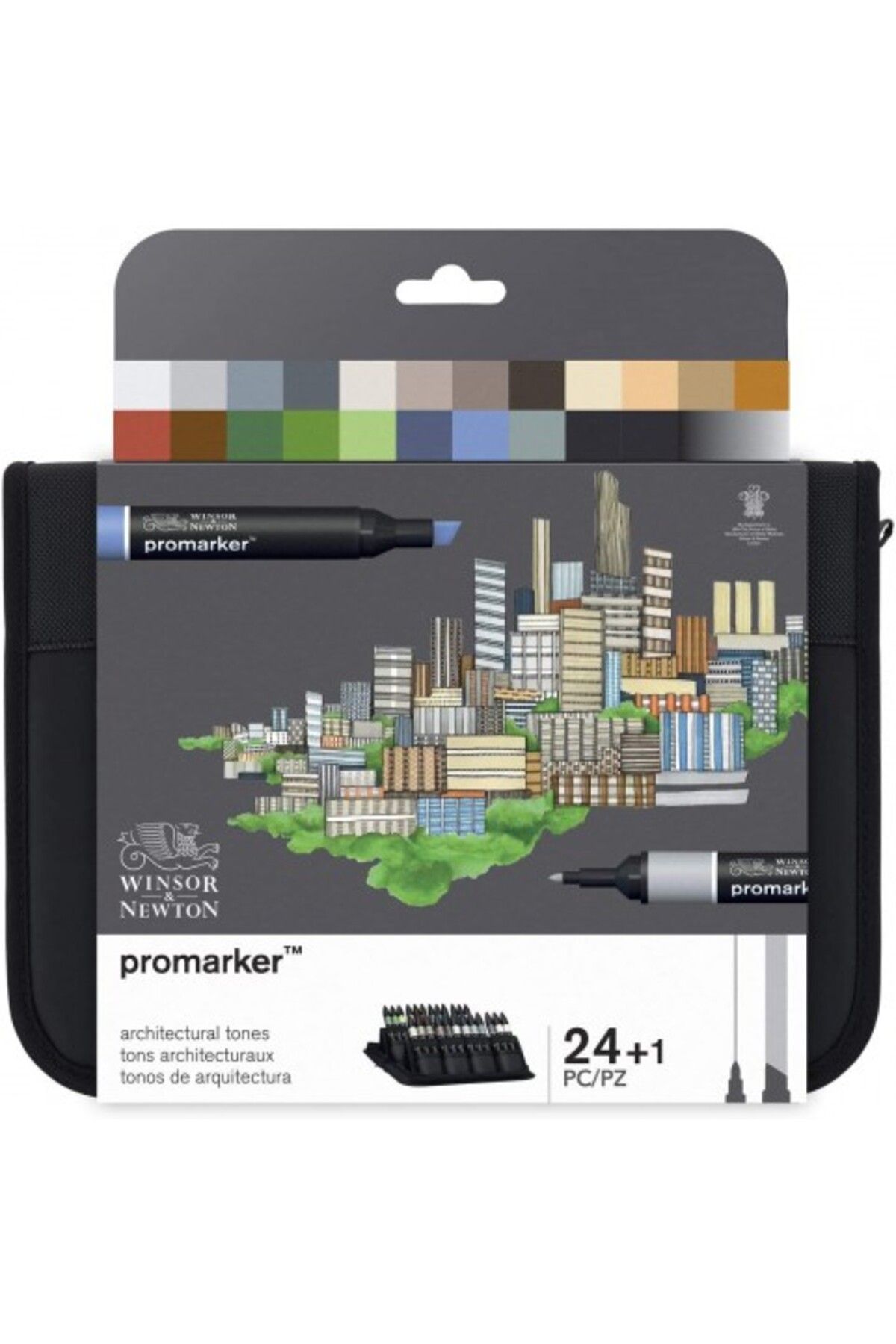 Winsor Newton Promarker 24'lü Wallet Set - Mimari Tonlar (ARCHİTECTURAL TONES)