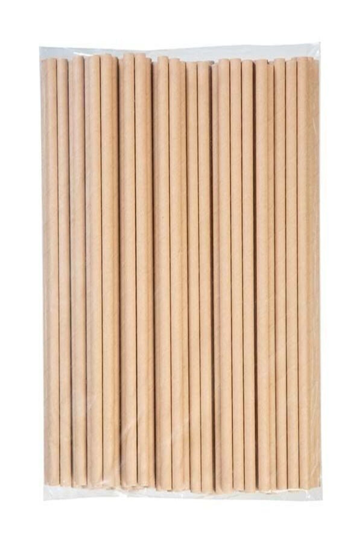 Pars Kağıt Pipet Kraft 100 Adet 8mm*24 Cm , Frozen,kalın Pipet,doğayla Dost Pipet