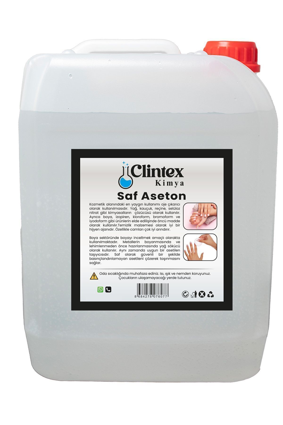 Clintex Kimya Saf Aseton %99.9 5 Lt