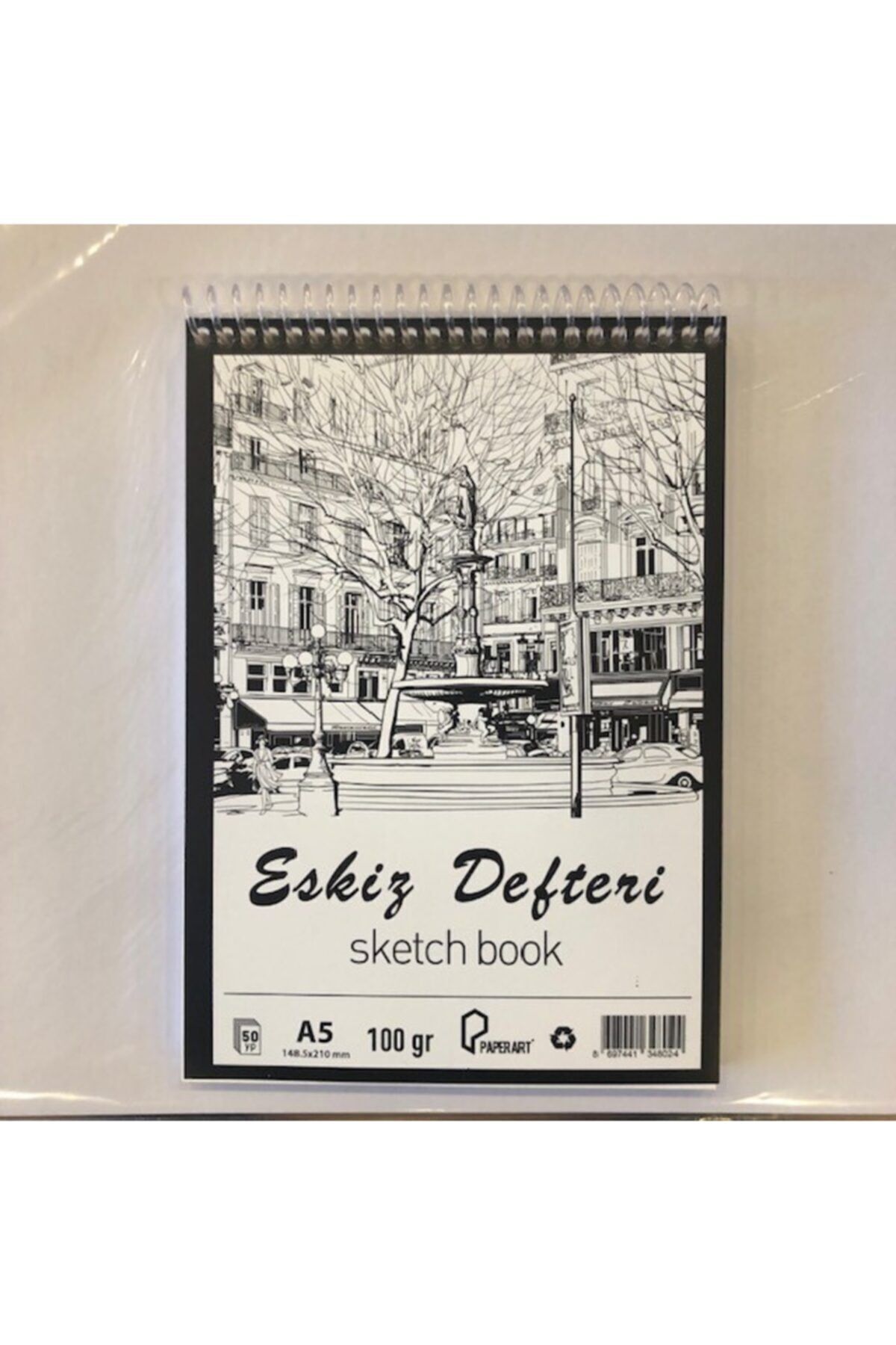 Paperart Eskiz Defteri A5 Sketch Book Sipralli 50 Yaprak 100 gr 148x210 Mm