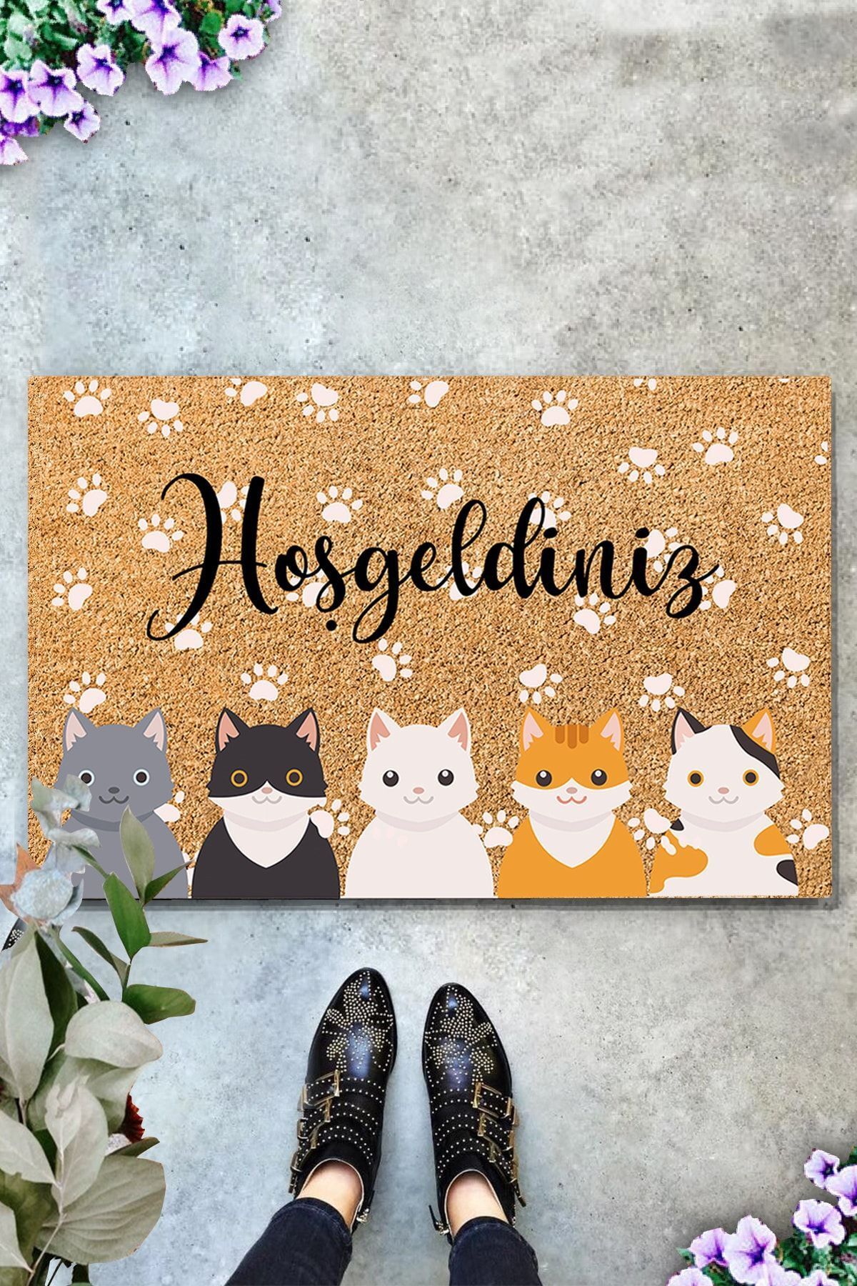 Chilai Home Five Cat Özel Tasarım Iç Ve Dış Pvc Kapı Önü Paspasları